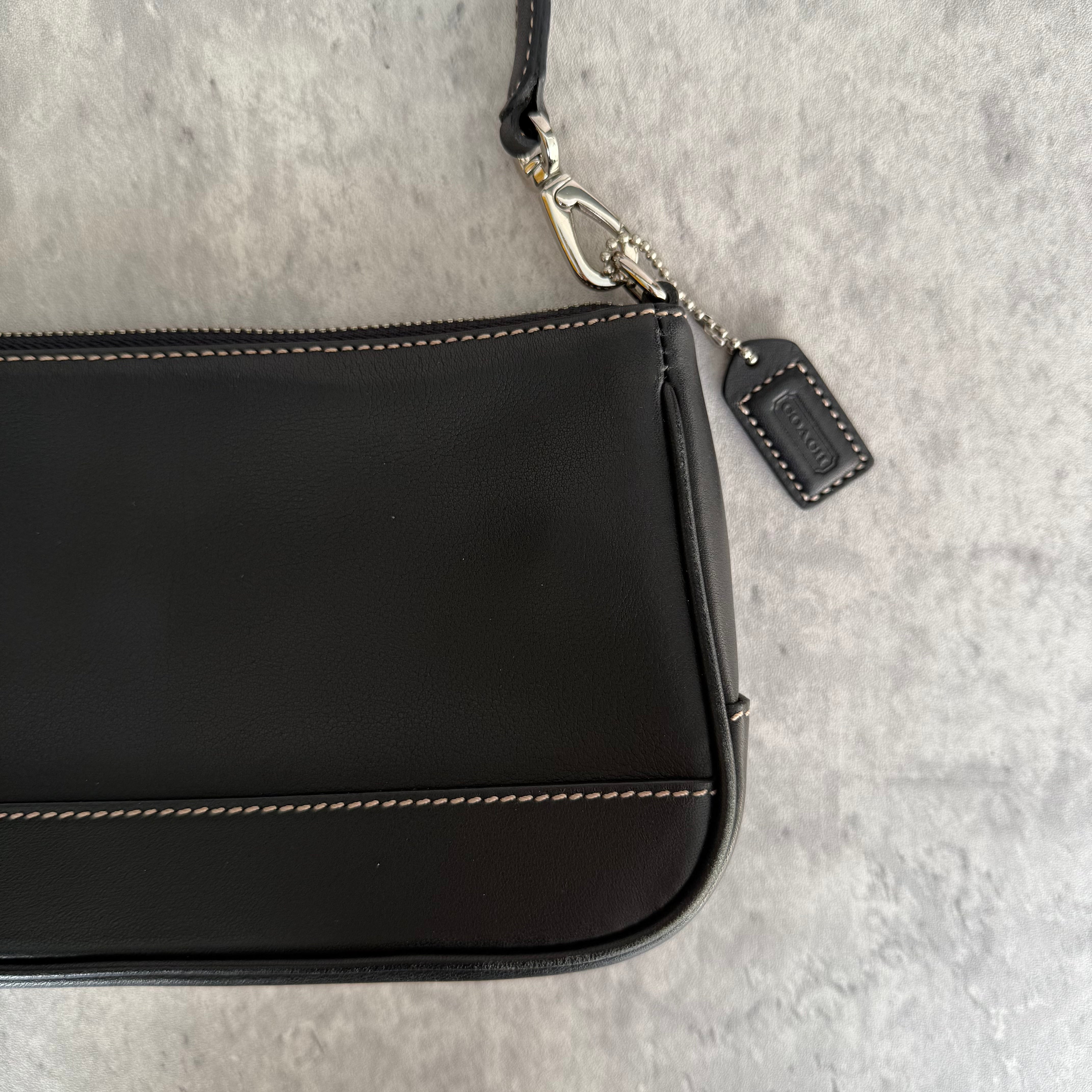 Coach Y2K Demi Leather Shoulder Bag Black