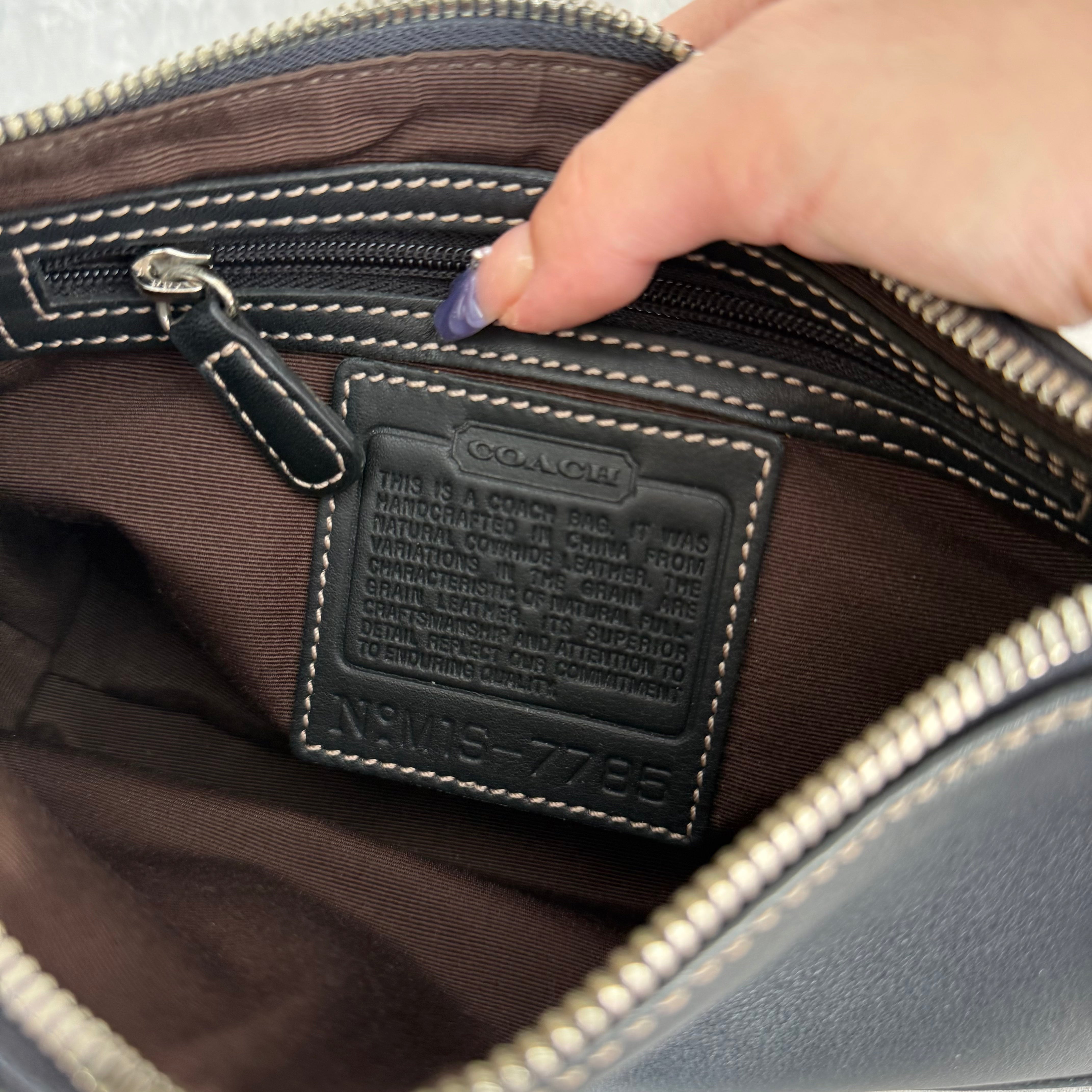 Coach Y2K Demi Leather Shoulder Bag Black