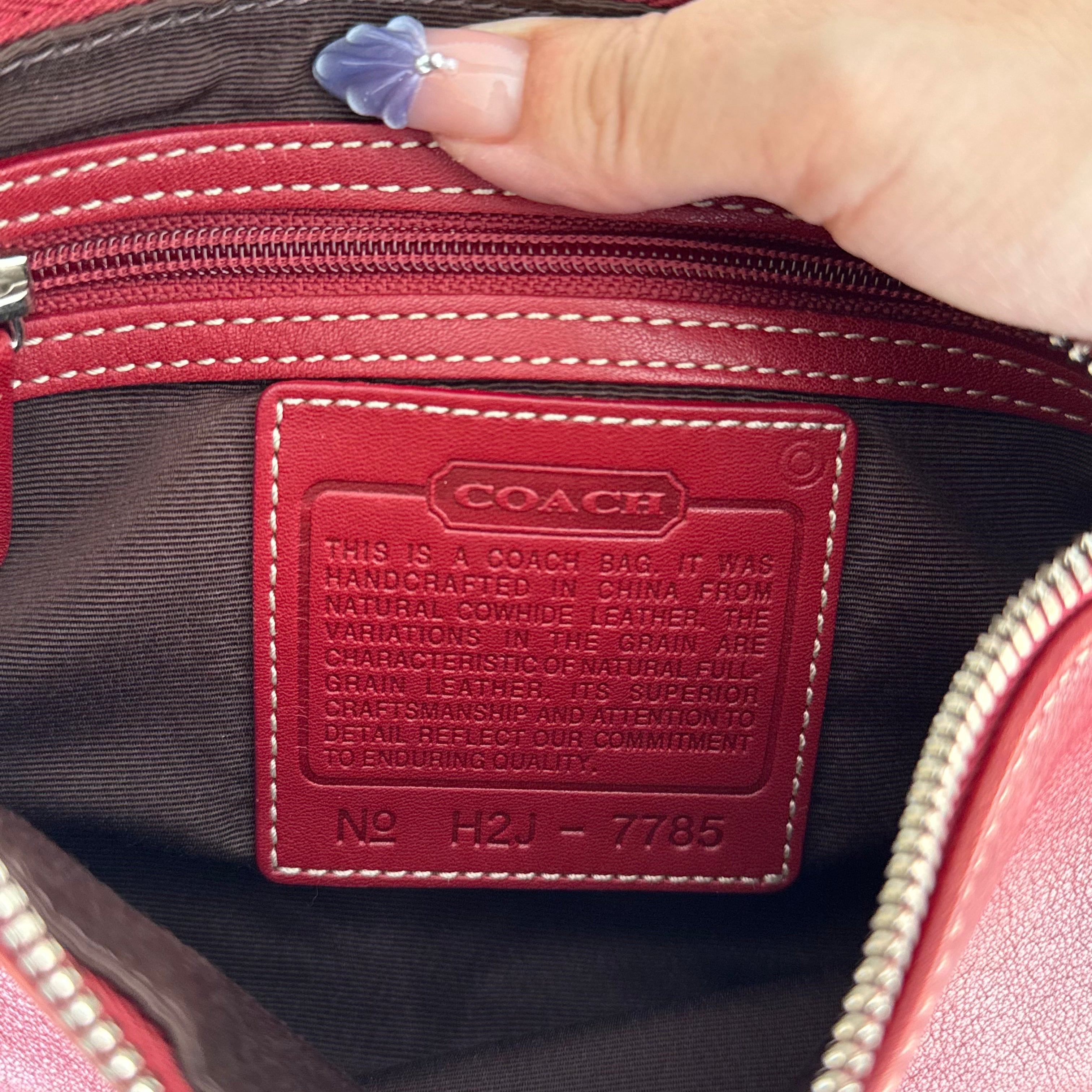 Coach Y2K Demi Leather Shoulder Bag Red