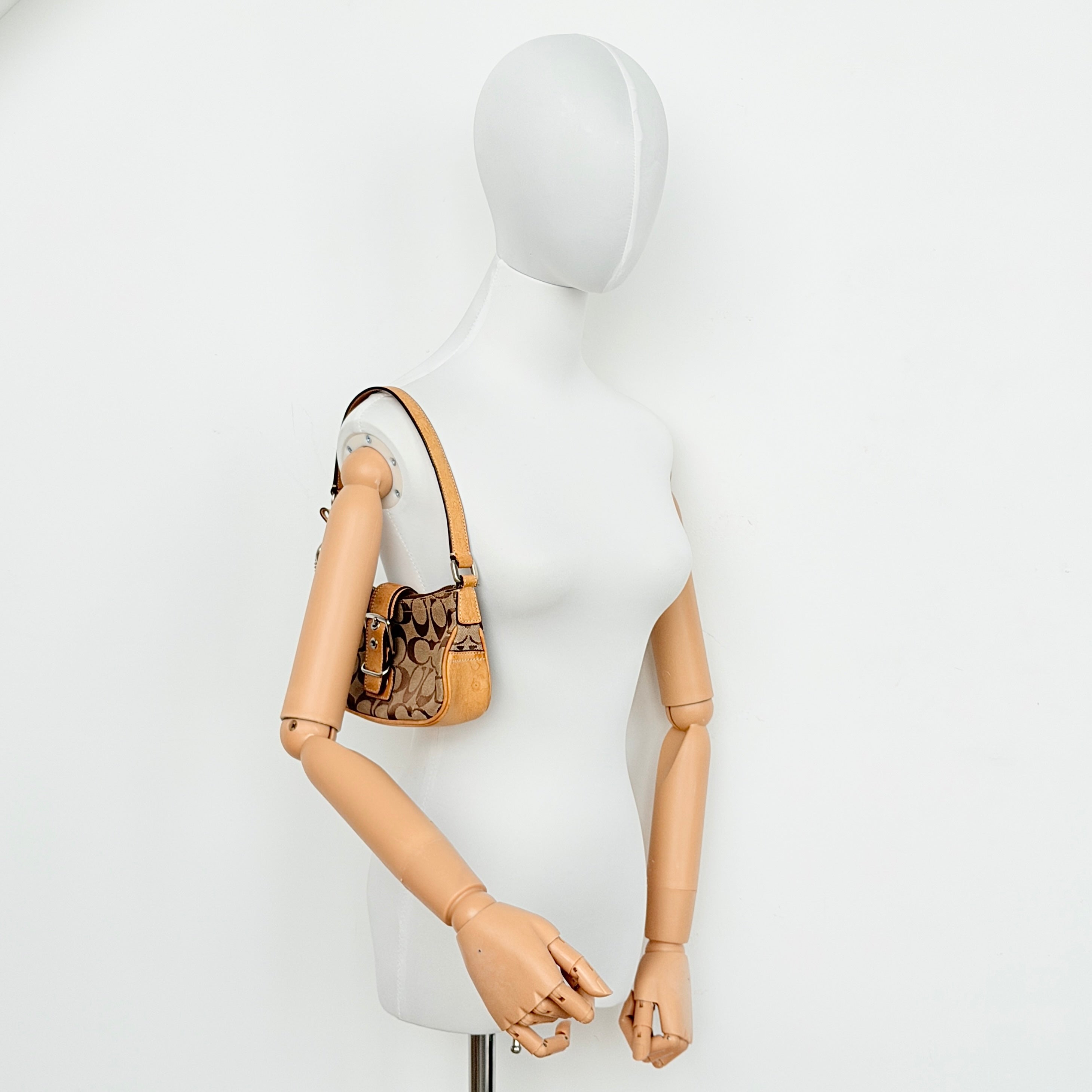 Coach Y2K Demi Soho Shoulder Bag Beige/Tan