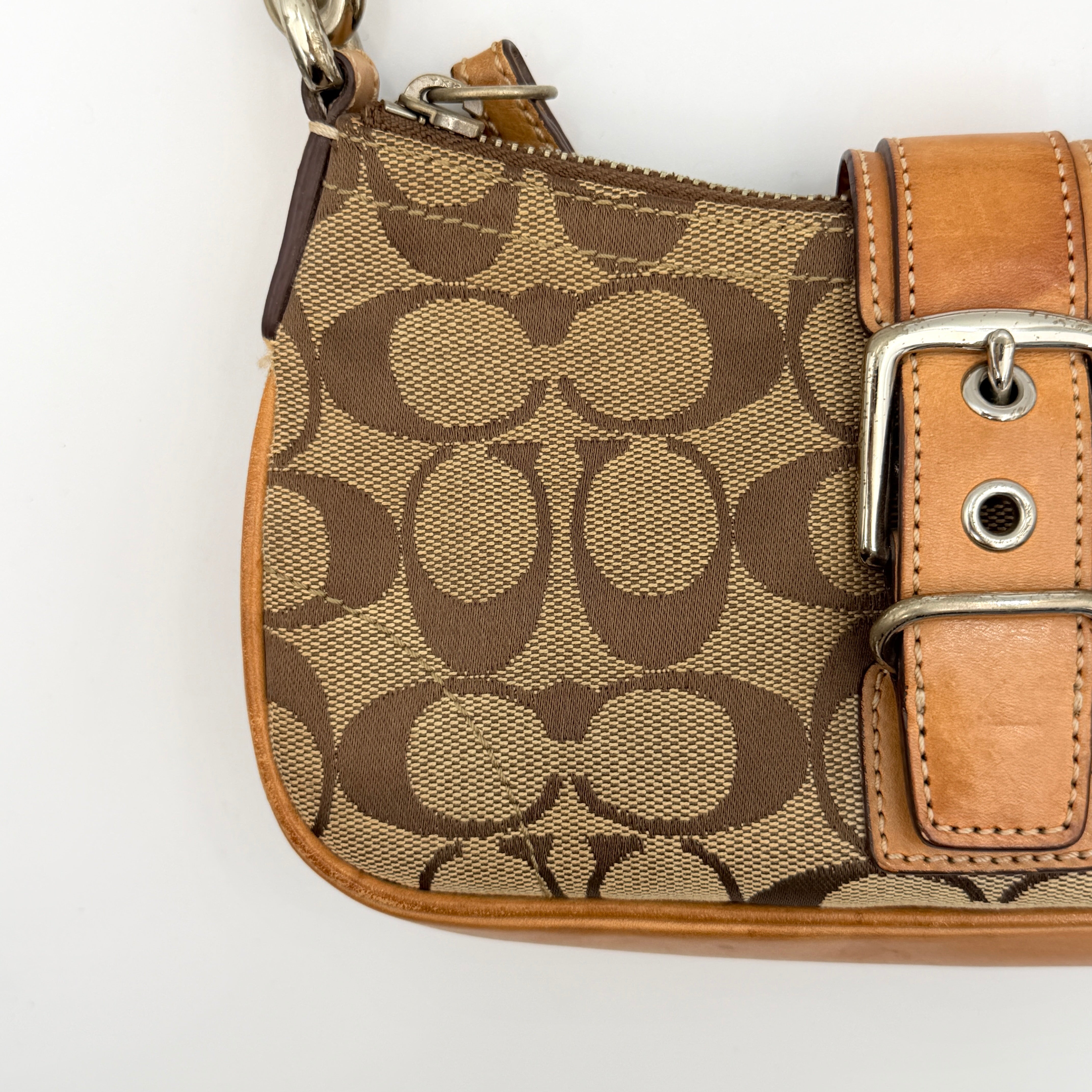 Coach Y2K Demi Soho Shoulder Bag Beige/Tan