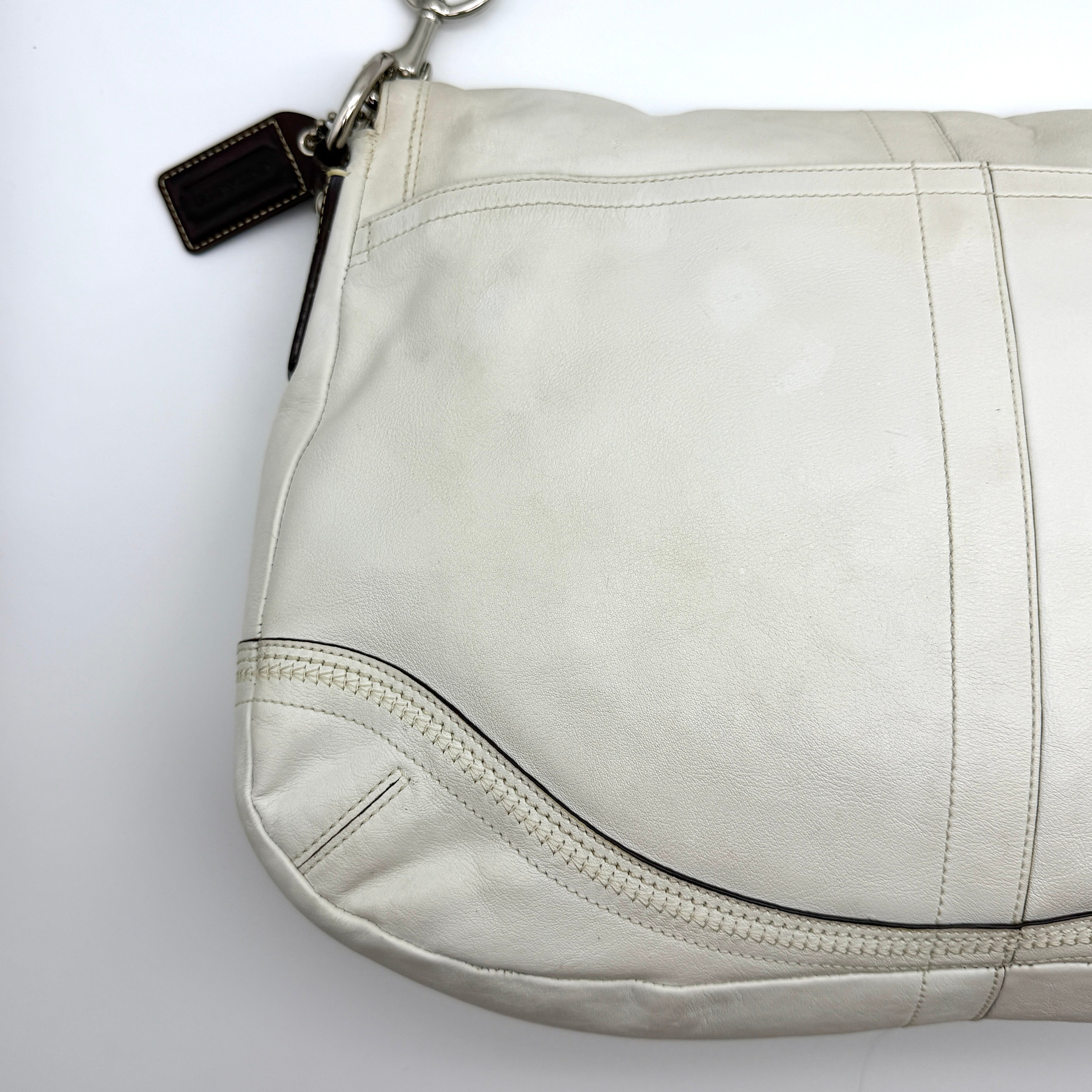 Coach Y2K Soho Shoulder Bag White/Brown
