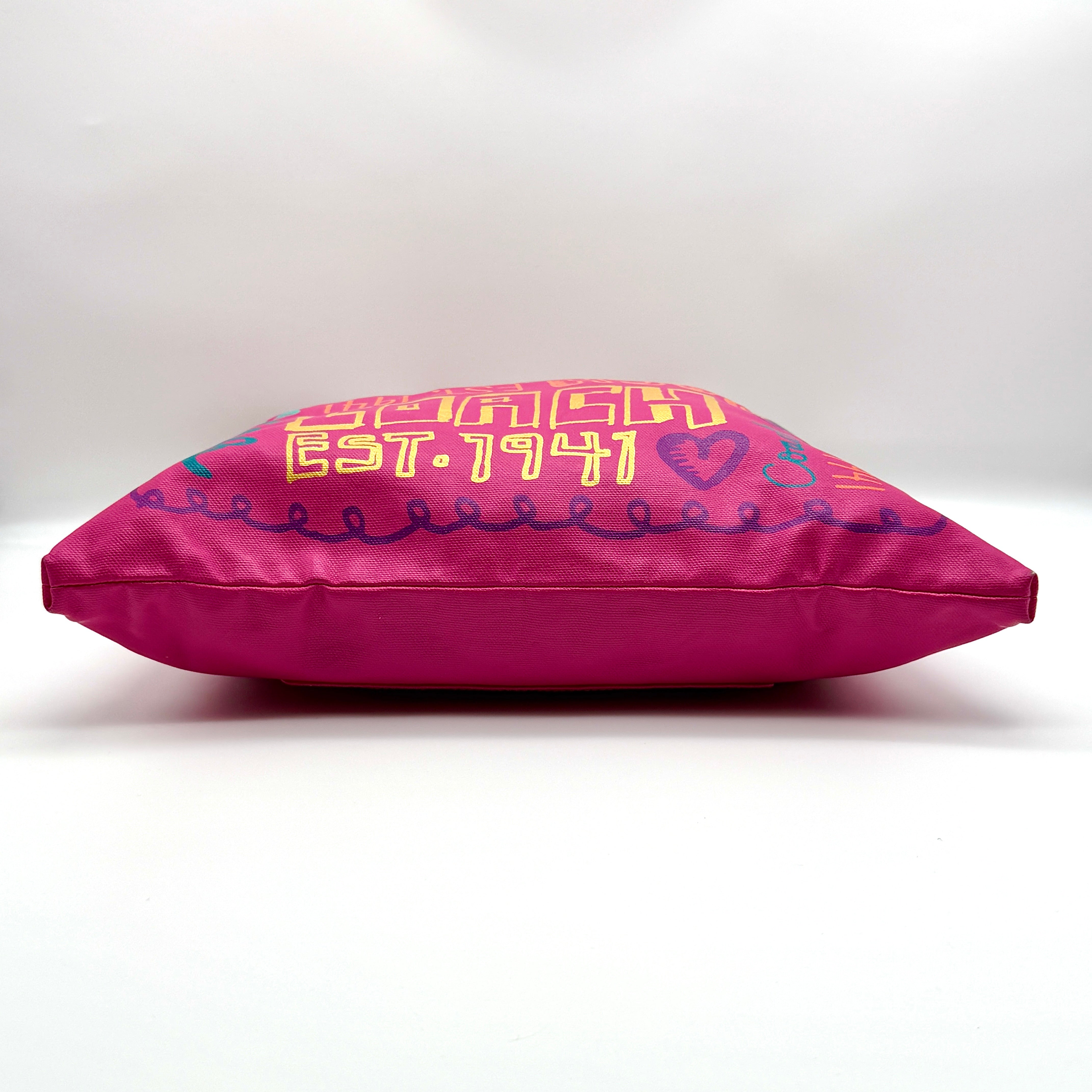 Coach Poppy Graffiti Glam Tote Bag Pink