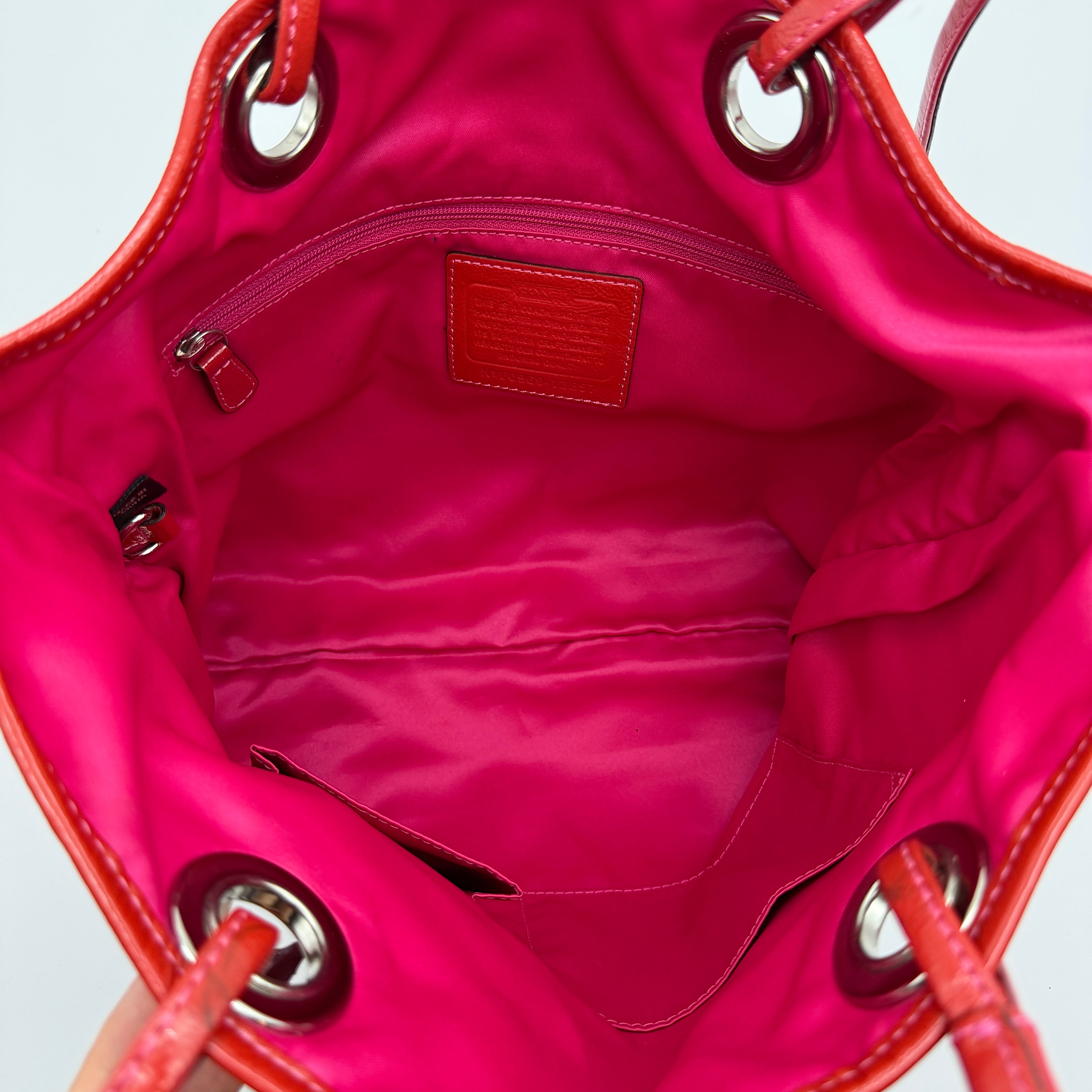 Coach Poppy Graffiti Glam Tote Bag Pink