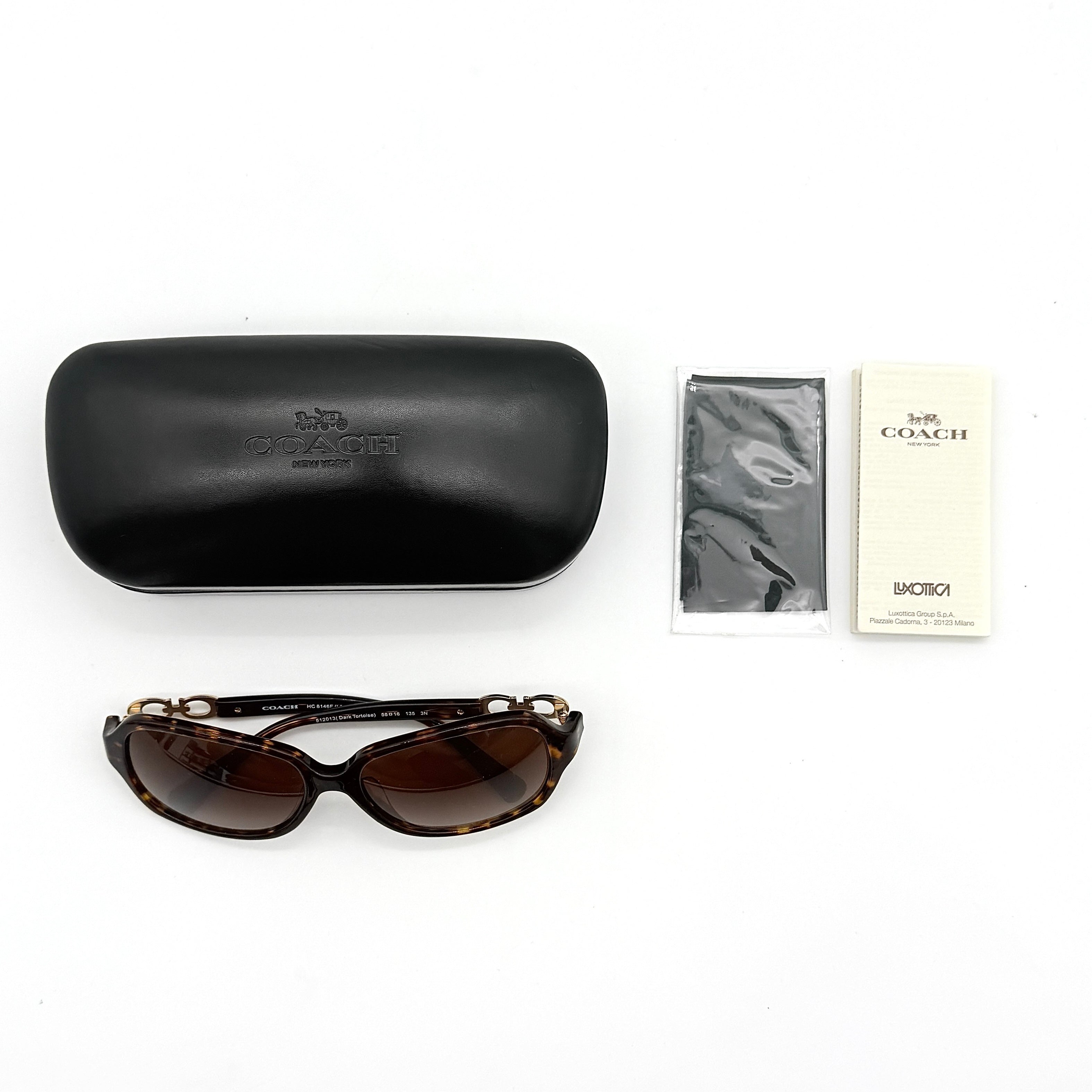 Coach HC8146F Kissing C Sunglasses Dark Tortoise