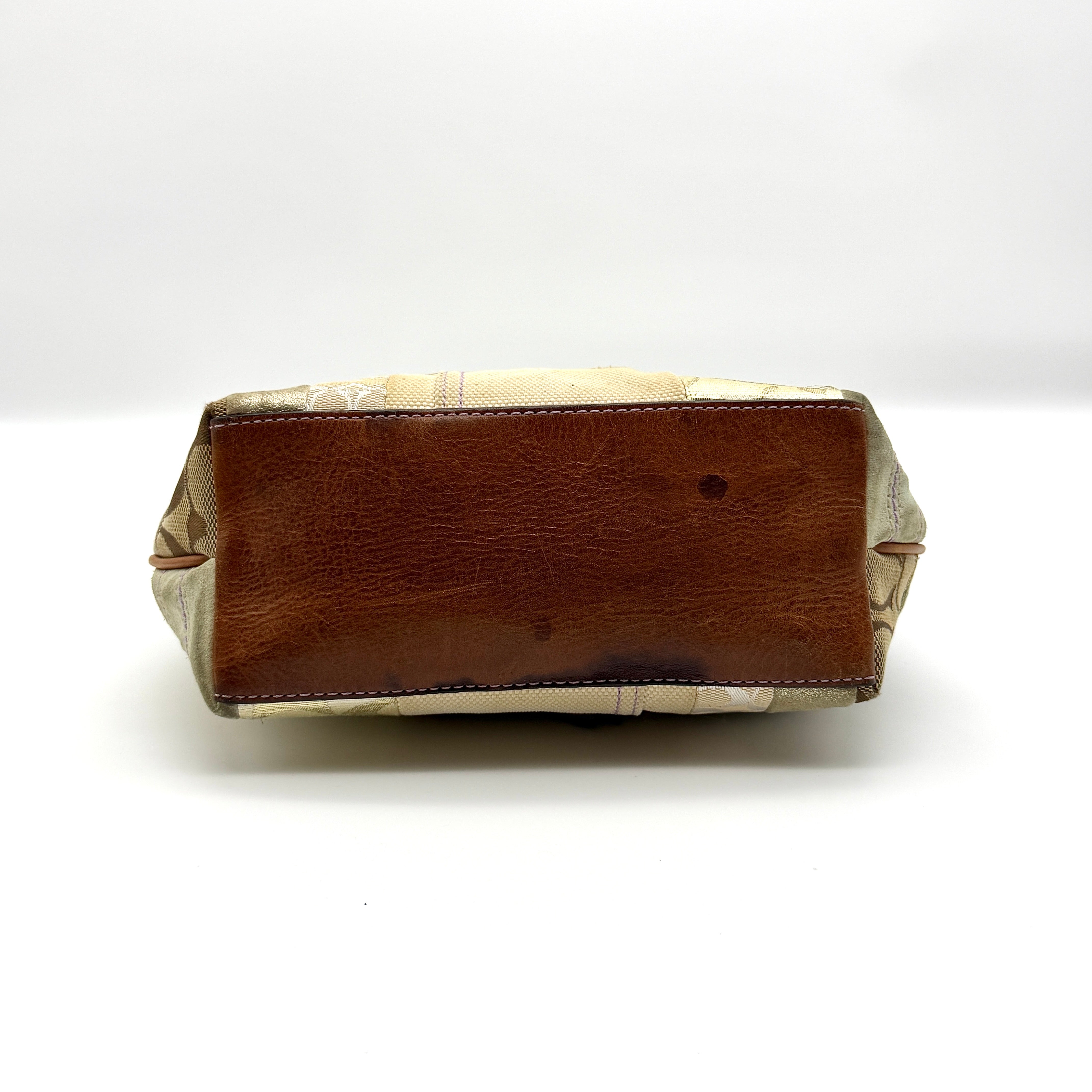 Coach Y2K Signature Mini Hobo Patchwork Shoulder Bag Multicolor