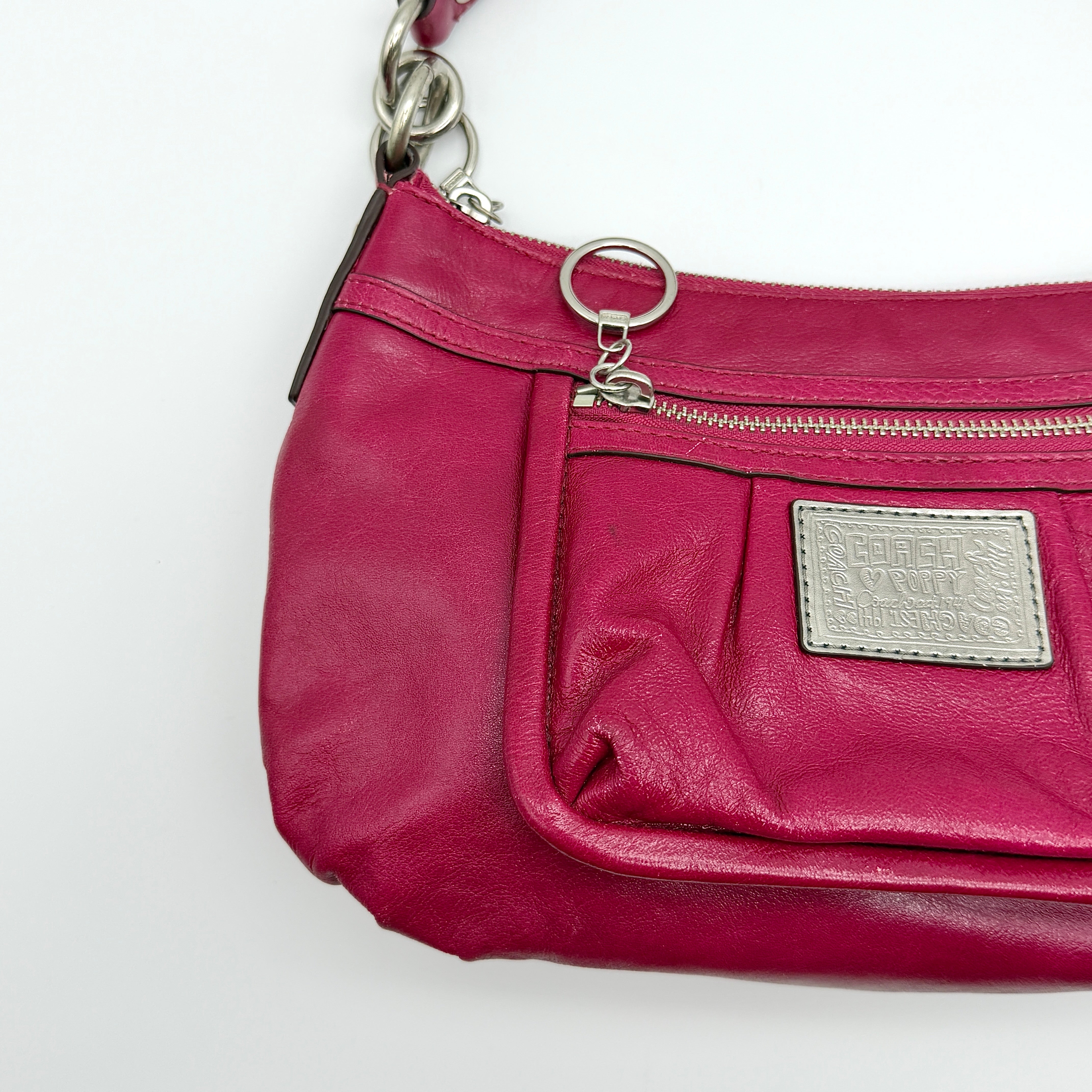 Coach 2Way Signature Poppy Shoulder Bag Pink