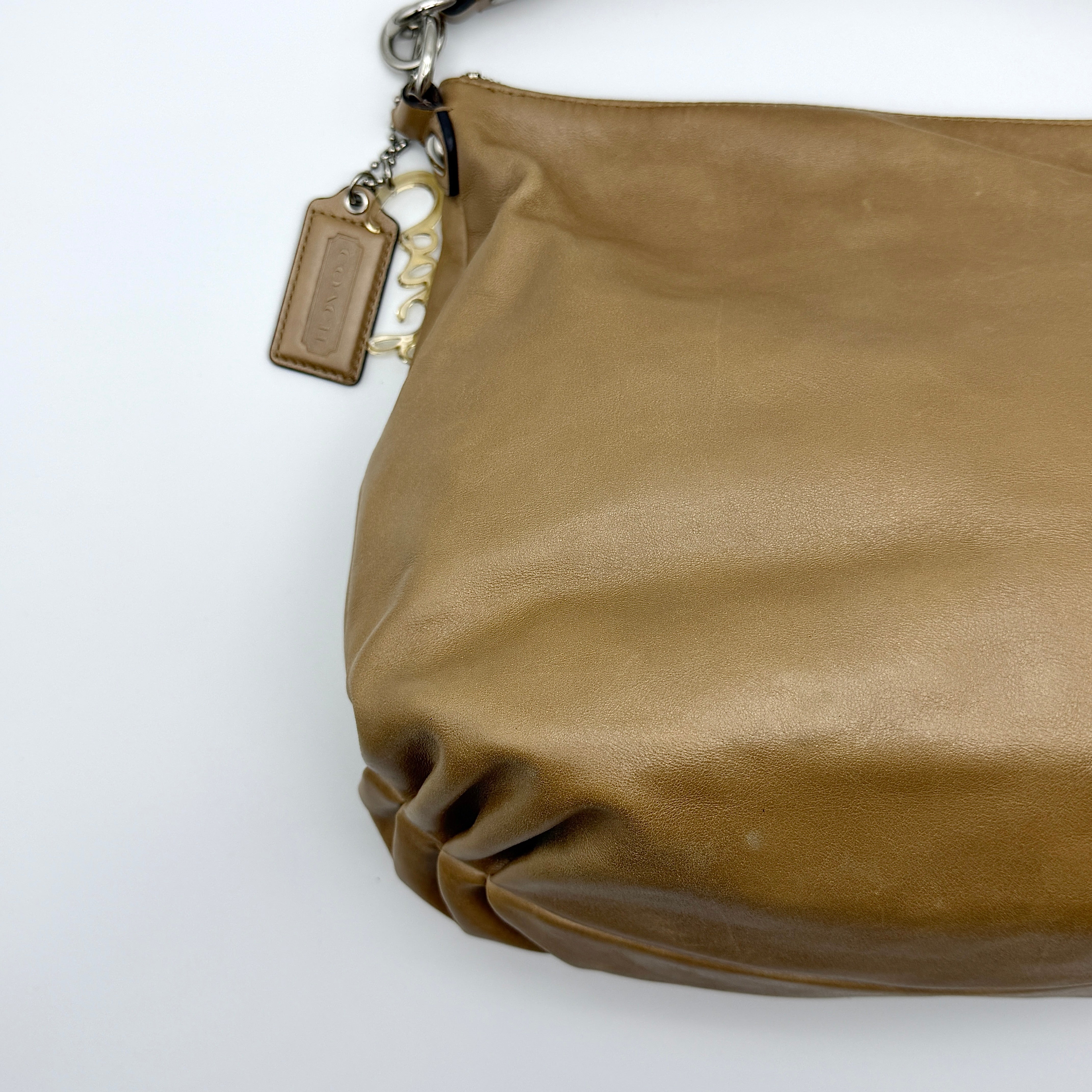 Coach 2Way Signature Poppy Shoulder Bag Beige