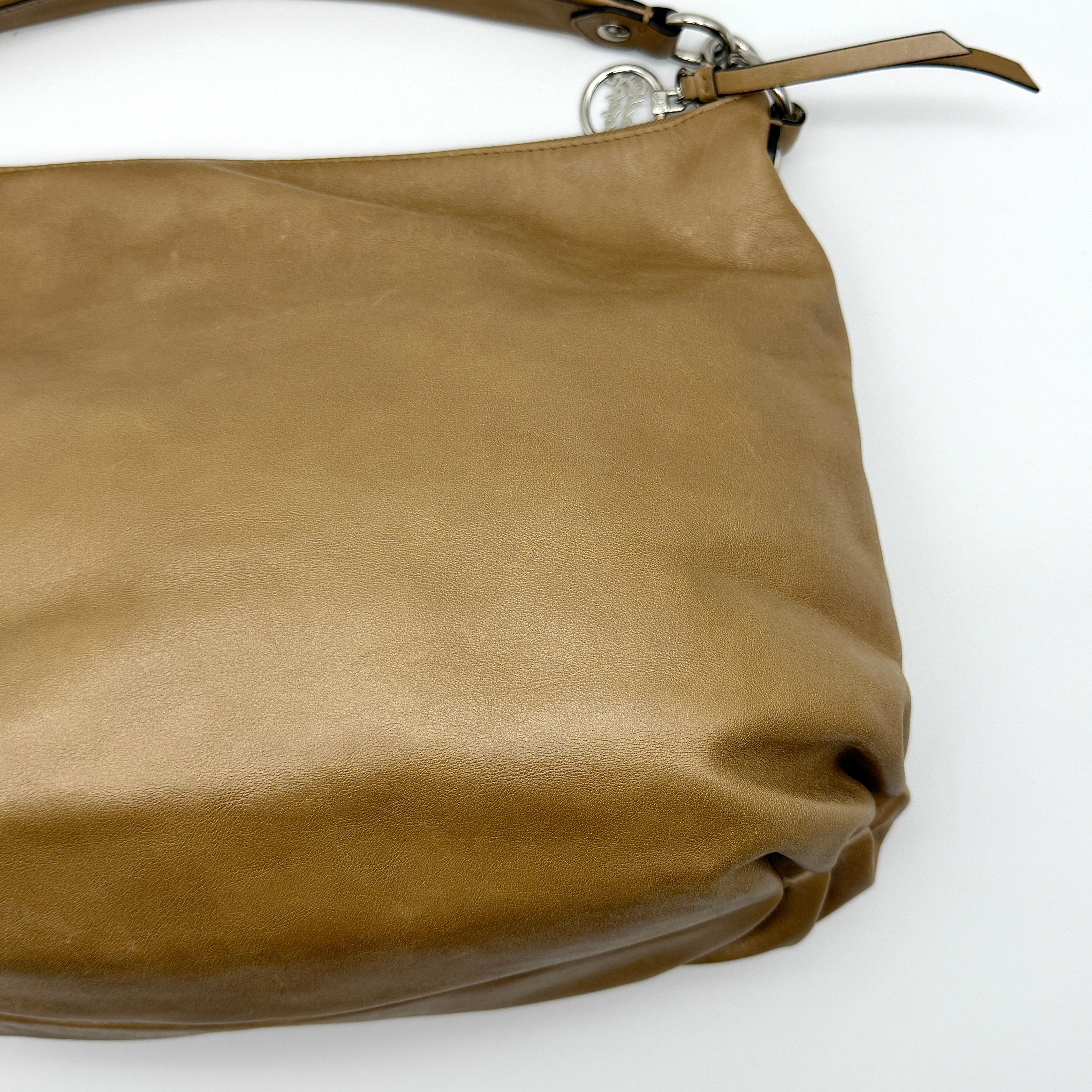 Coach 2Way Signature Poppy Shoulder Bag Beige