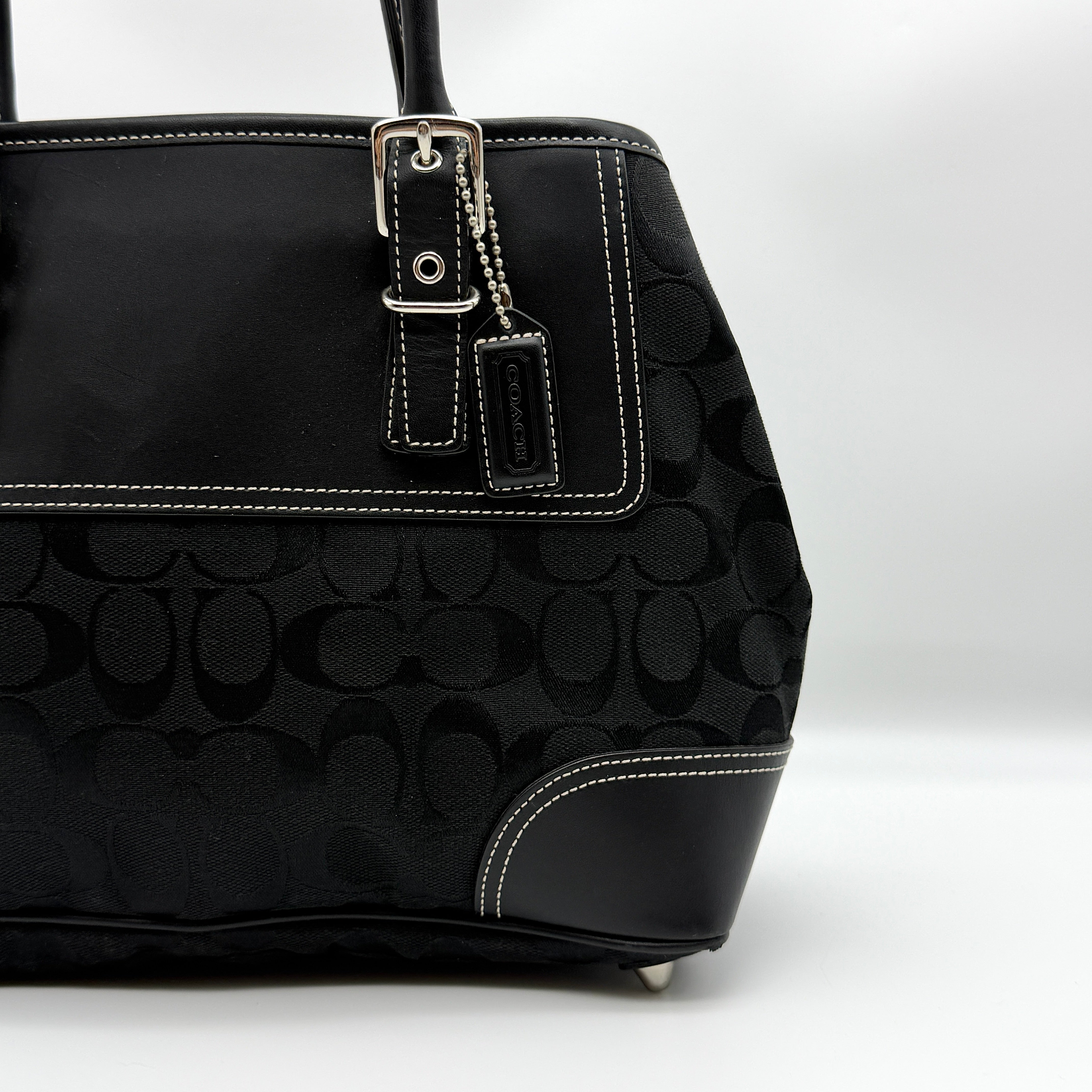 Coach Signature Hampton Carryall Shoulder Bag Black