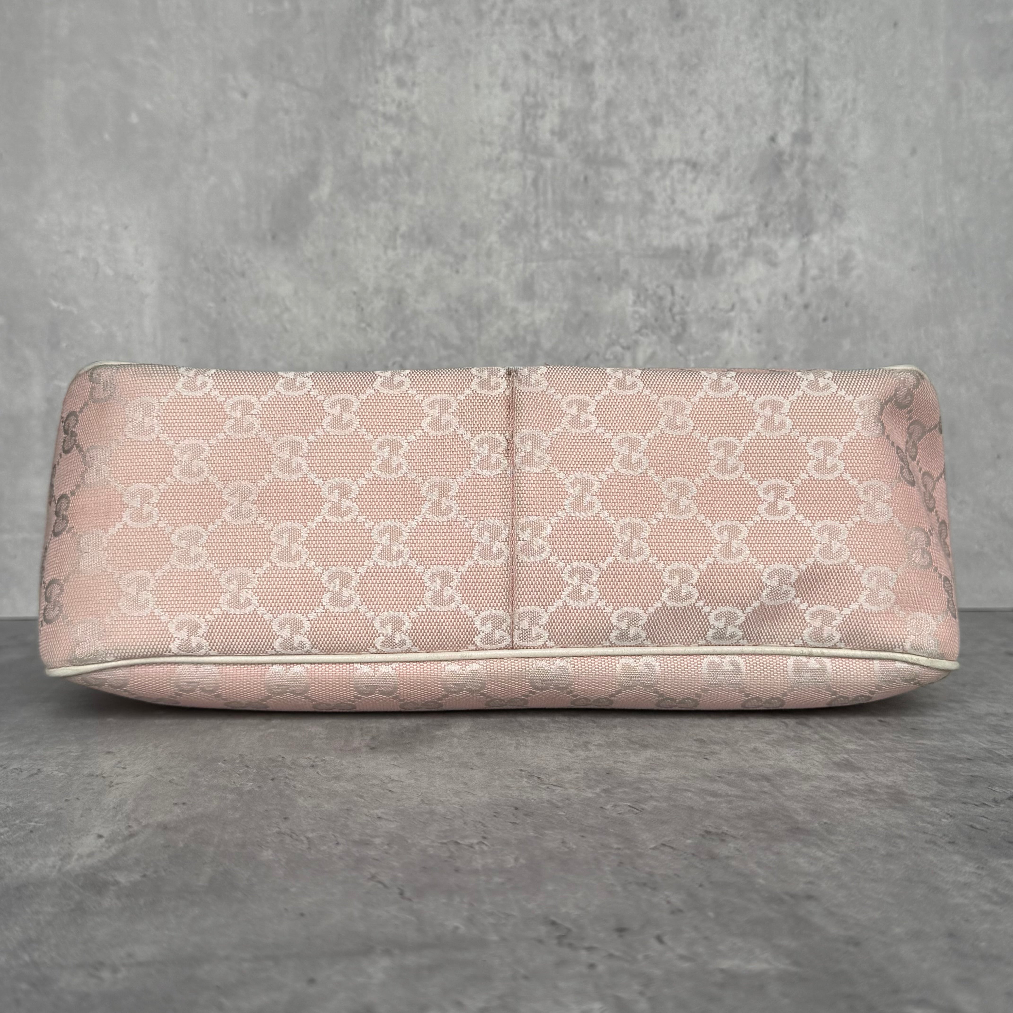 Gucci GG Monogram Hobo Shoulder Bag Pink