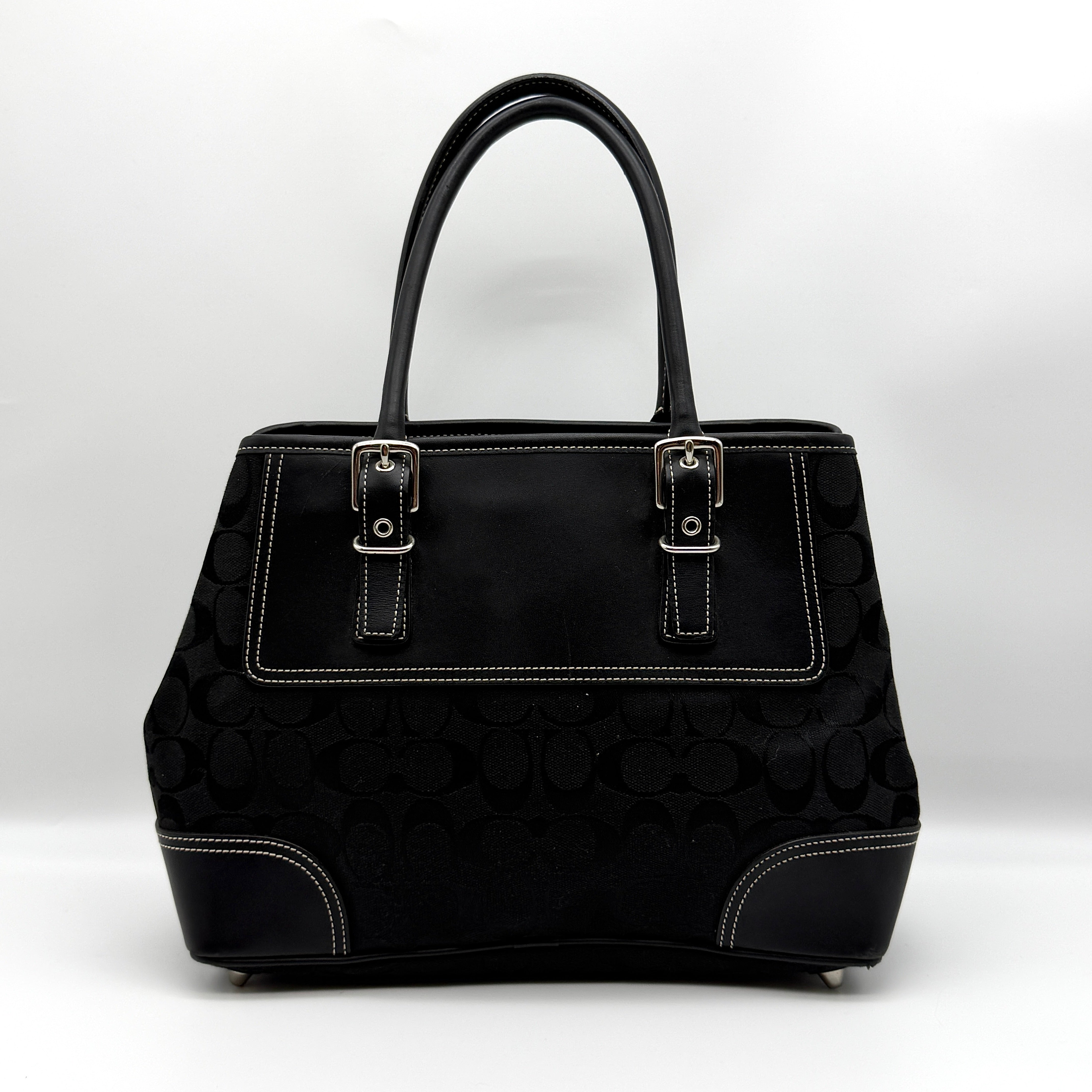 Coach Signature Hampton Carryall Shoulder Bag Black