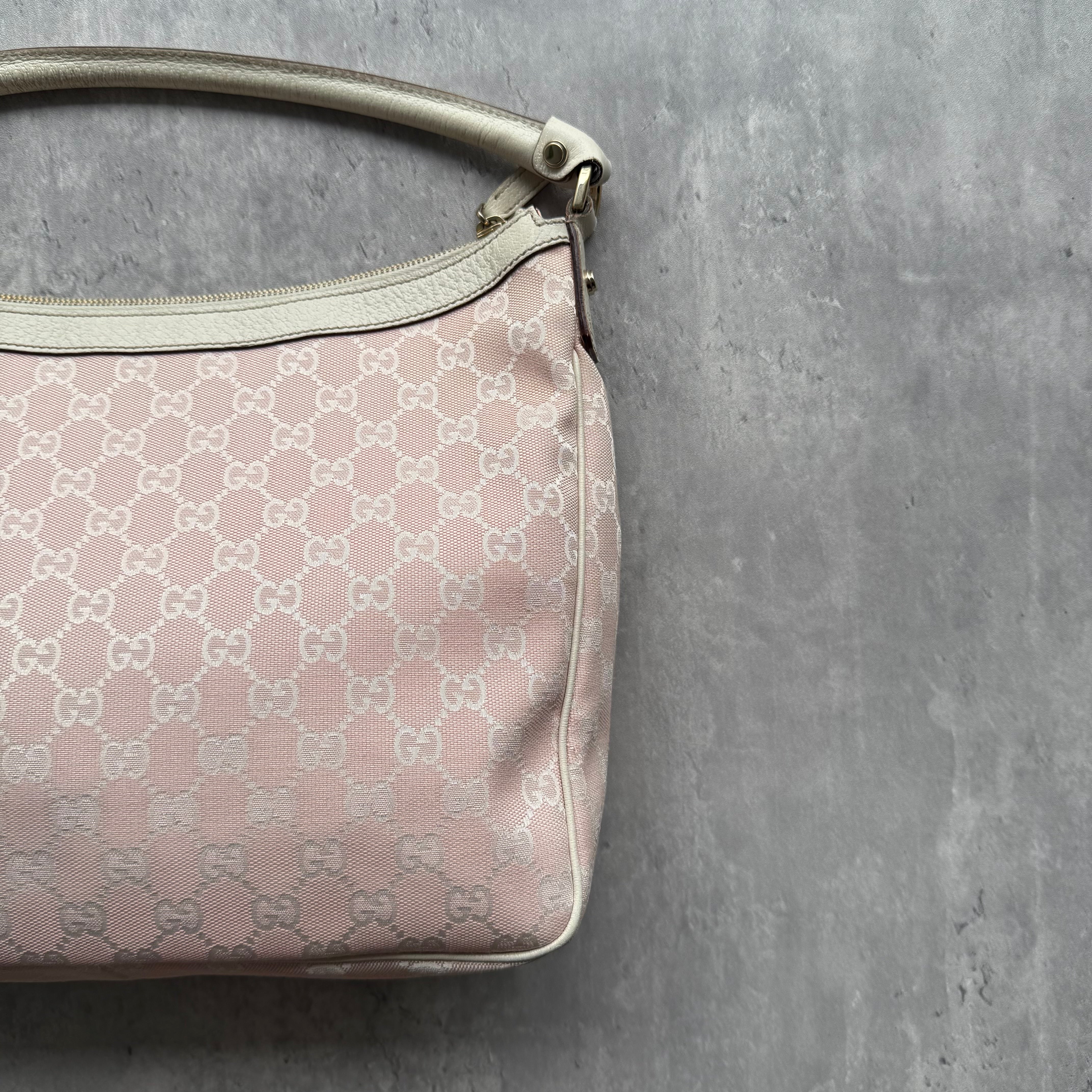 Gucci GG Monogram Hobo Shoulder Bag Pink
