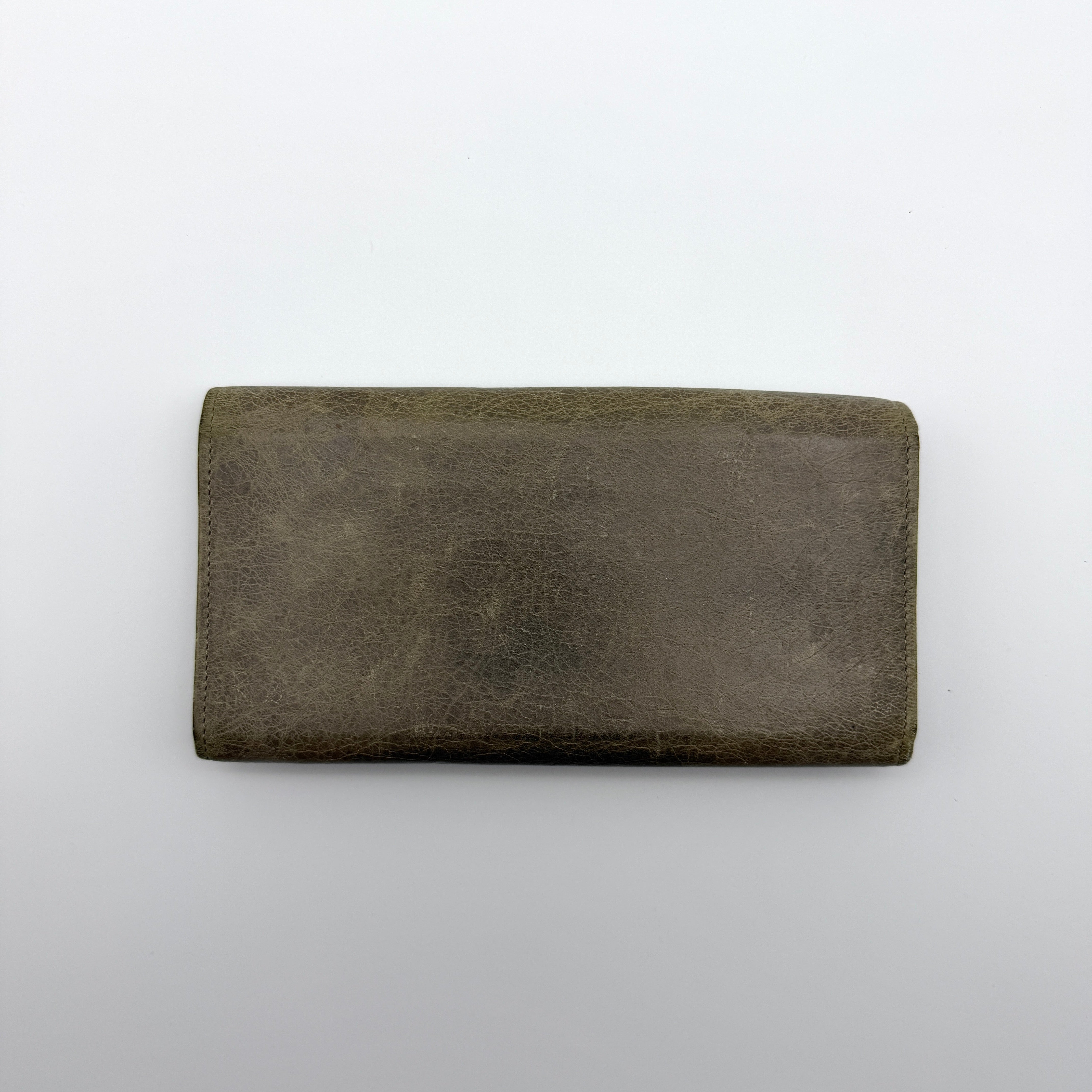 Balenciaga Agneau City Long Wallet Grey