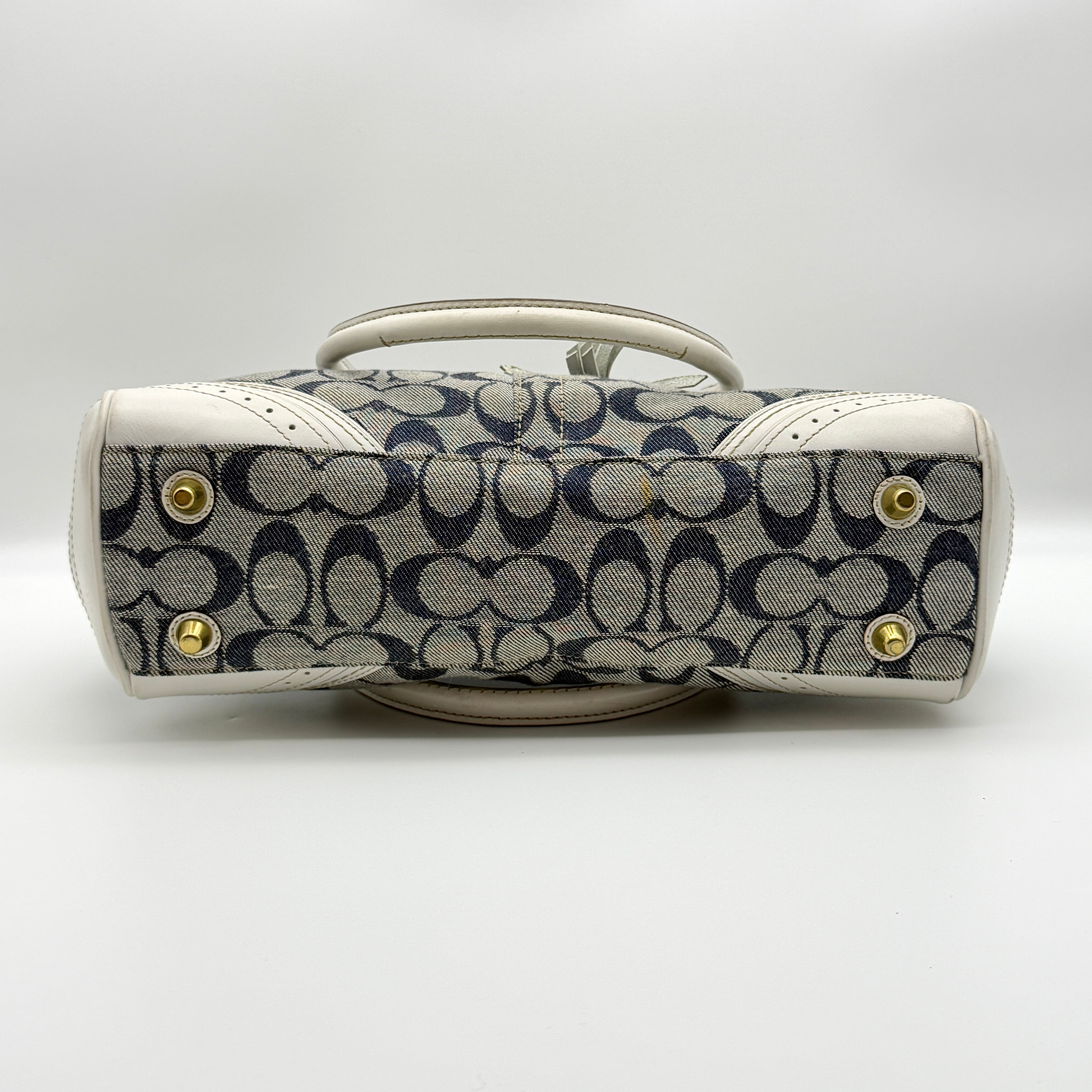 Coach Signature Denim Hampton Carryall Shoulder Bag