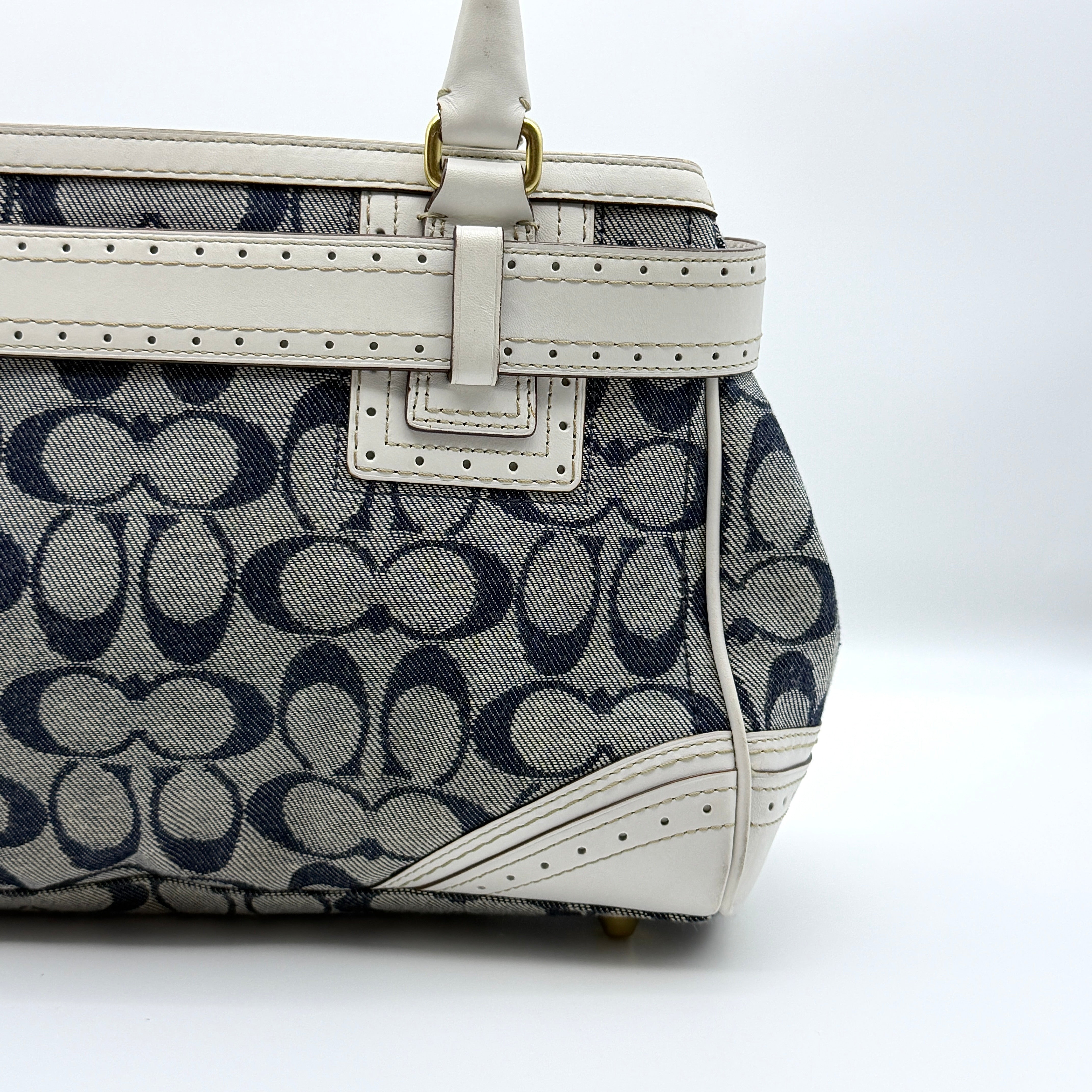 Coach Signature Denim Hampton Carryall Shoulder Bag