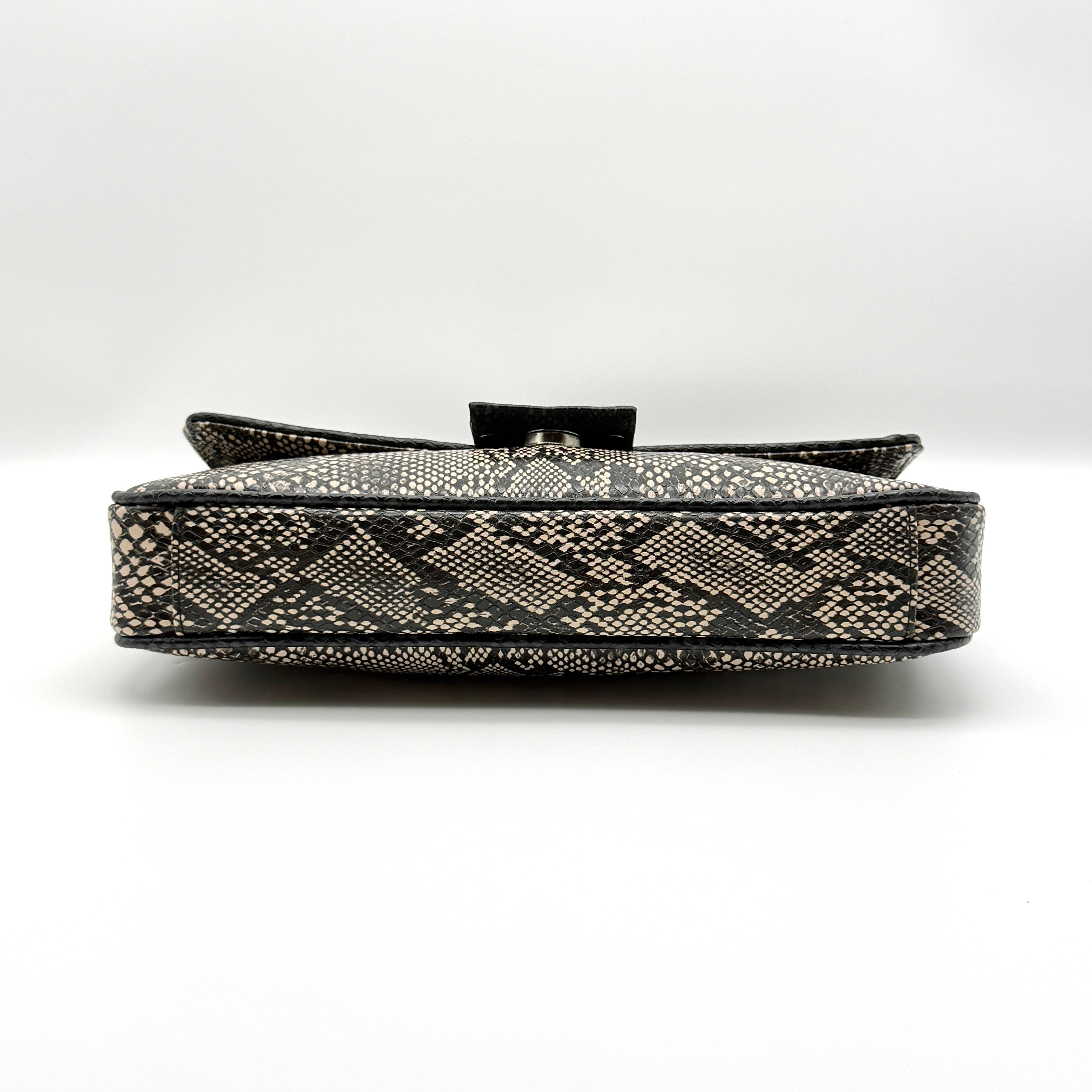 Guess Y2K Floral Embroidered Snakeprint Baguette Bag Multicolor