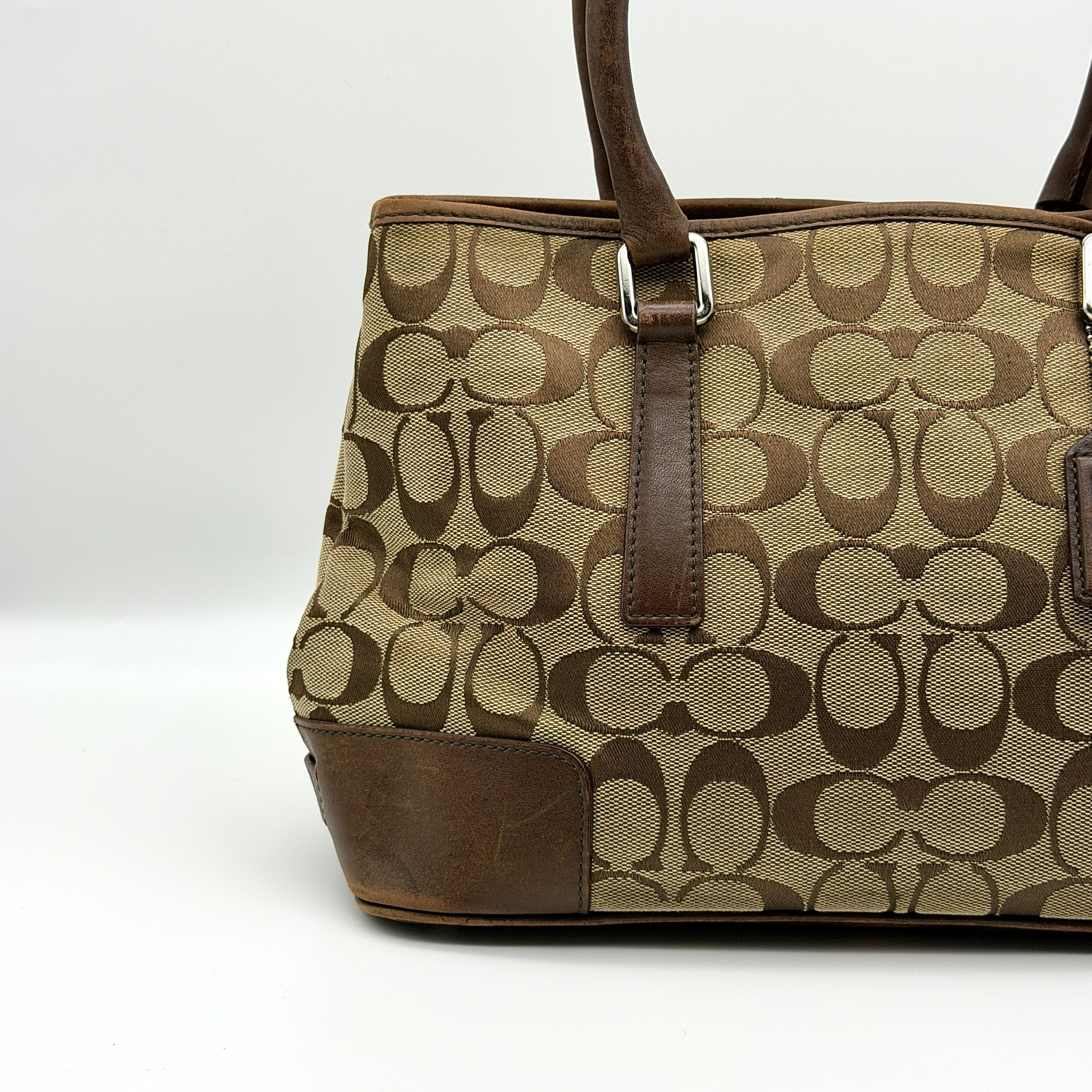 Coach Signature Canvas Handbag Brown/Beige