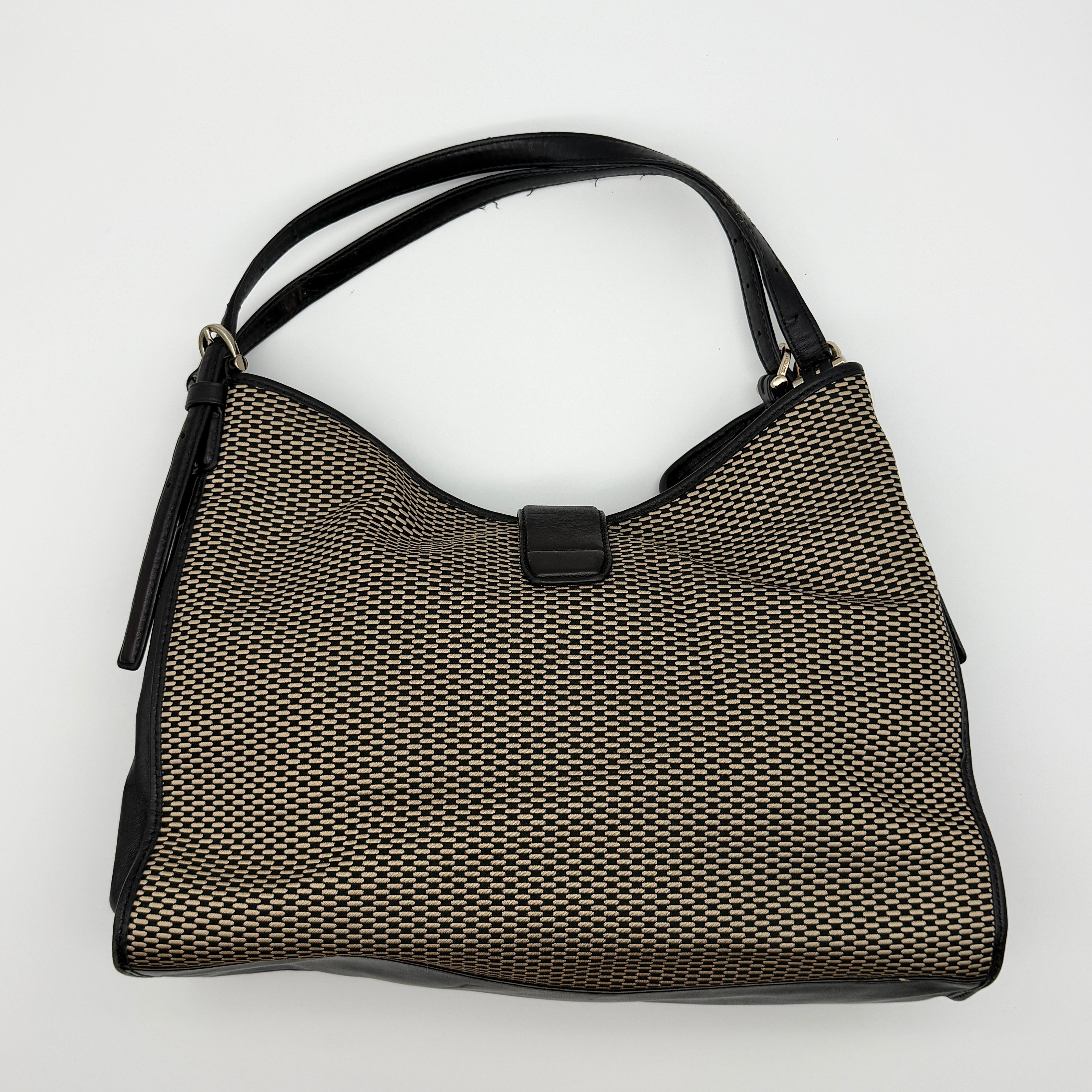 Coach Signature Madison Carlyle Shoulder Bag Black/Beige