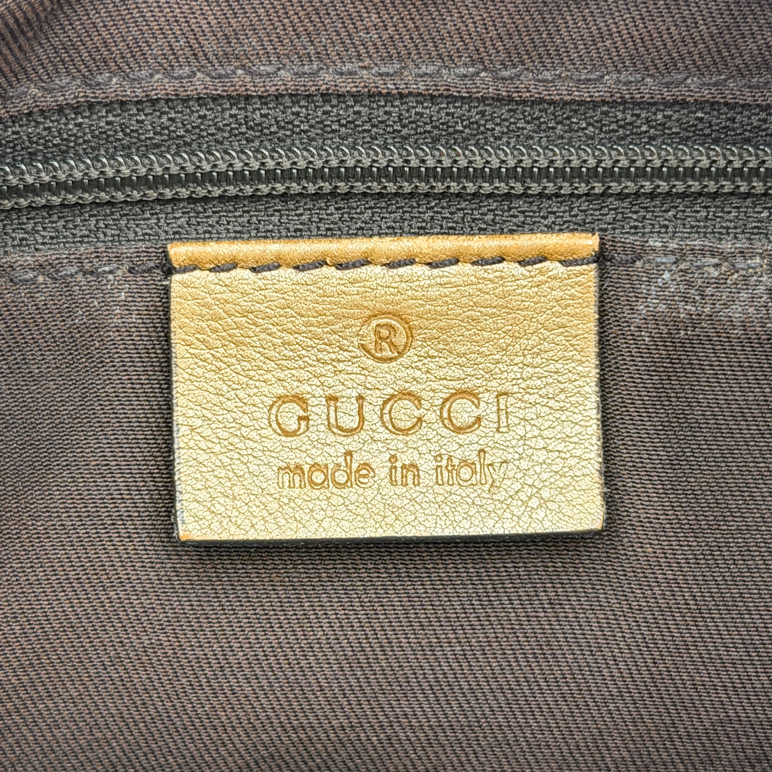 Gucci GG Monogram D-Ring Shoulder Bag Gold