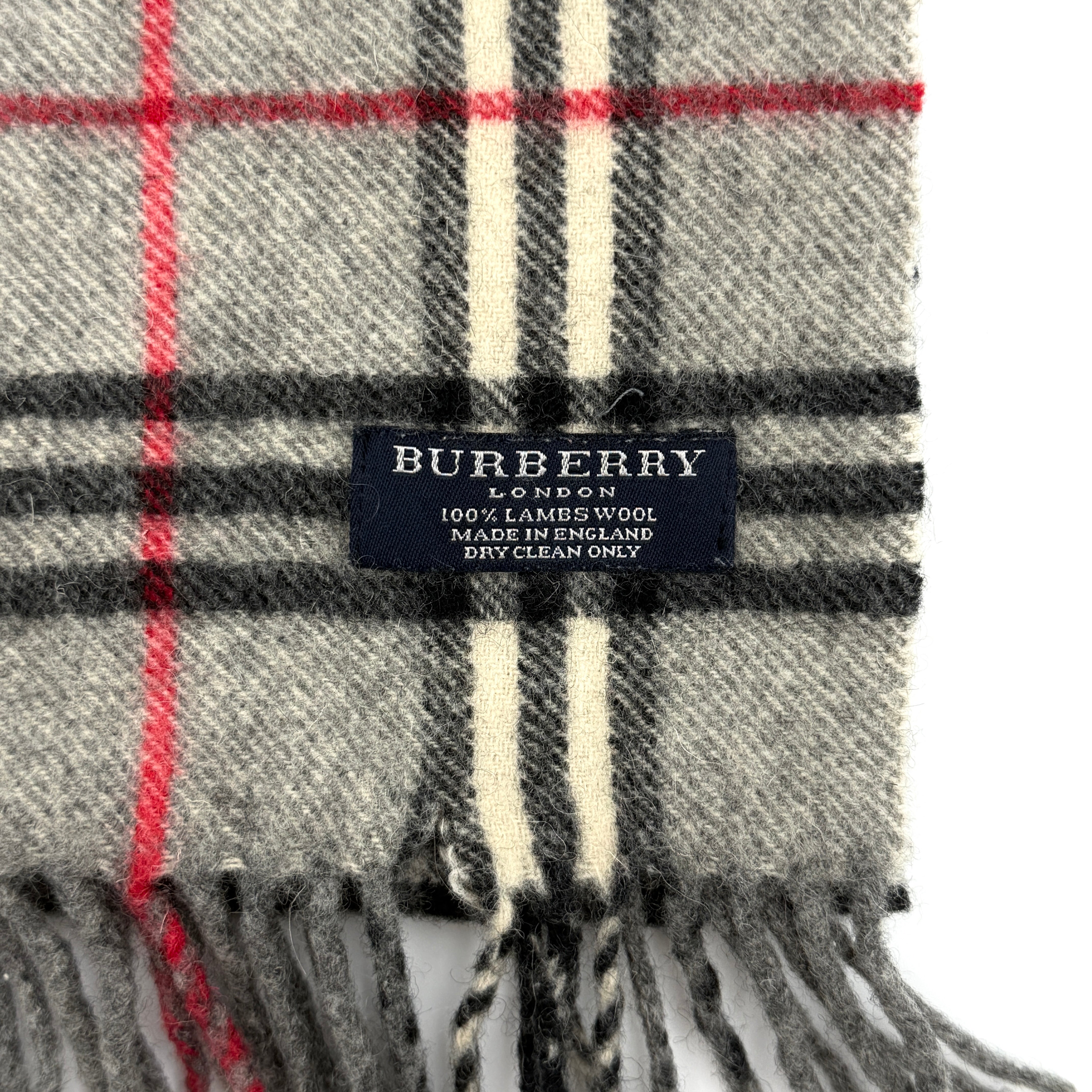 Burberry London Nova Check Wool Scarf Grey