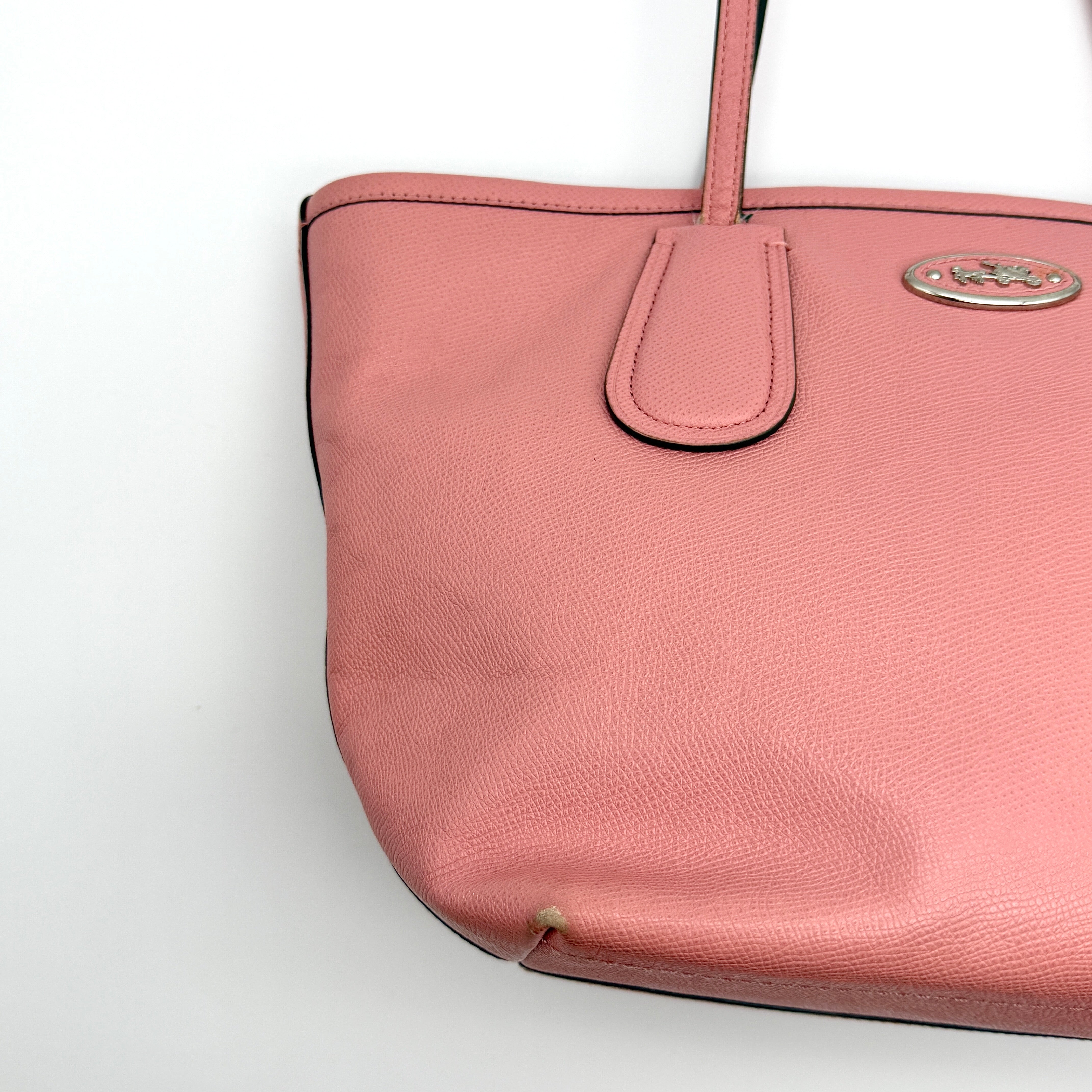 Coach Taxi Zip Top Tote Bag Pink