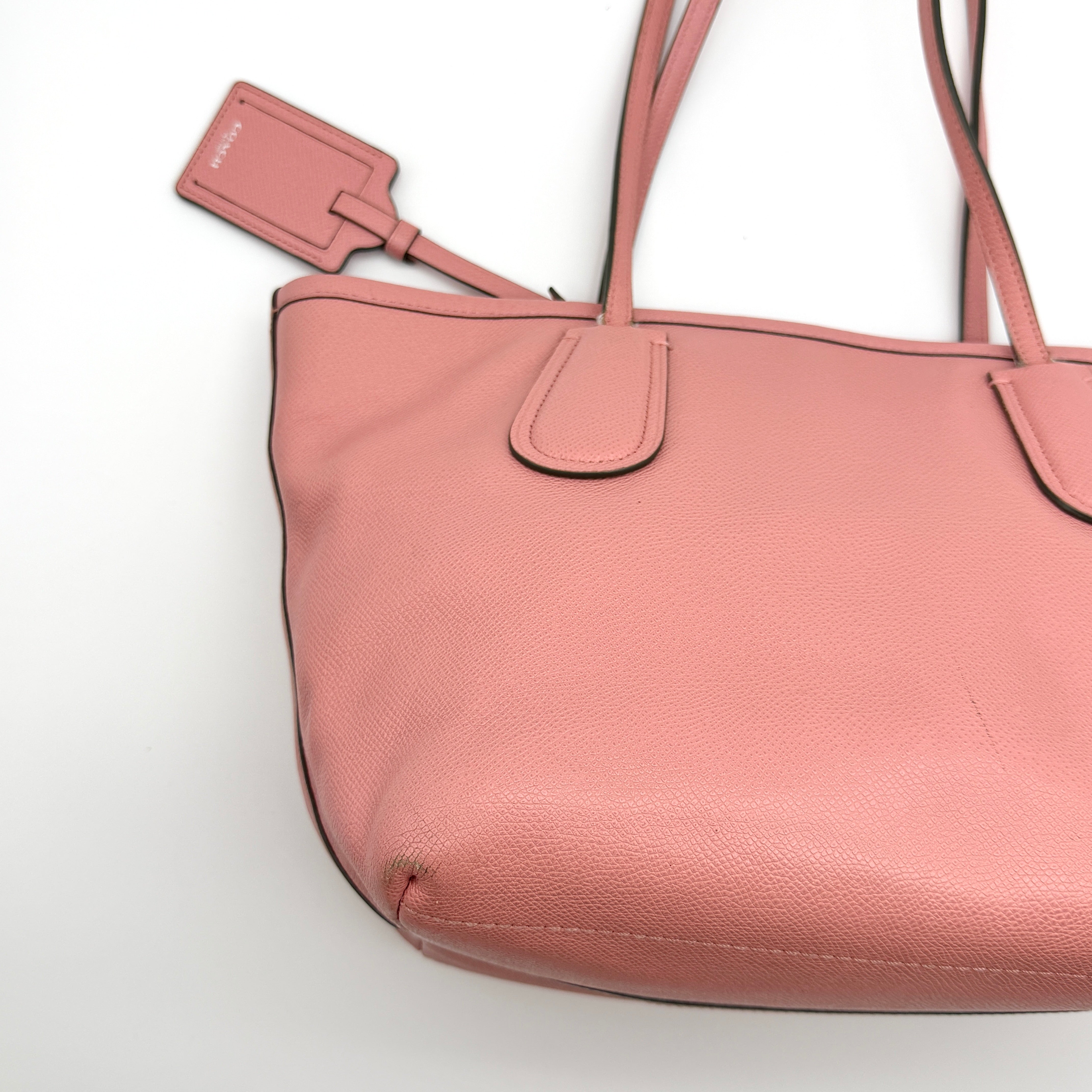 Coach Taxi Zip Top Tote Bag Pink