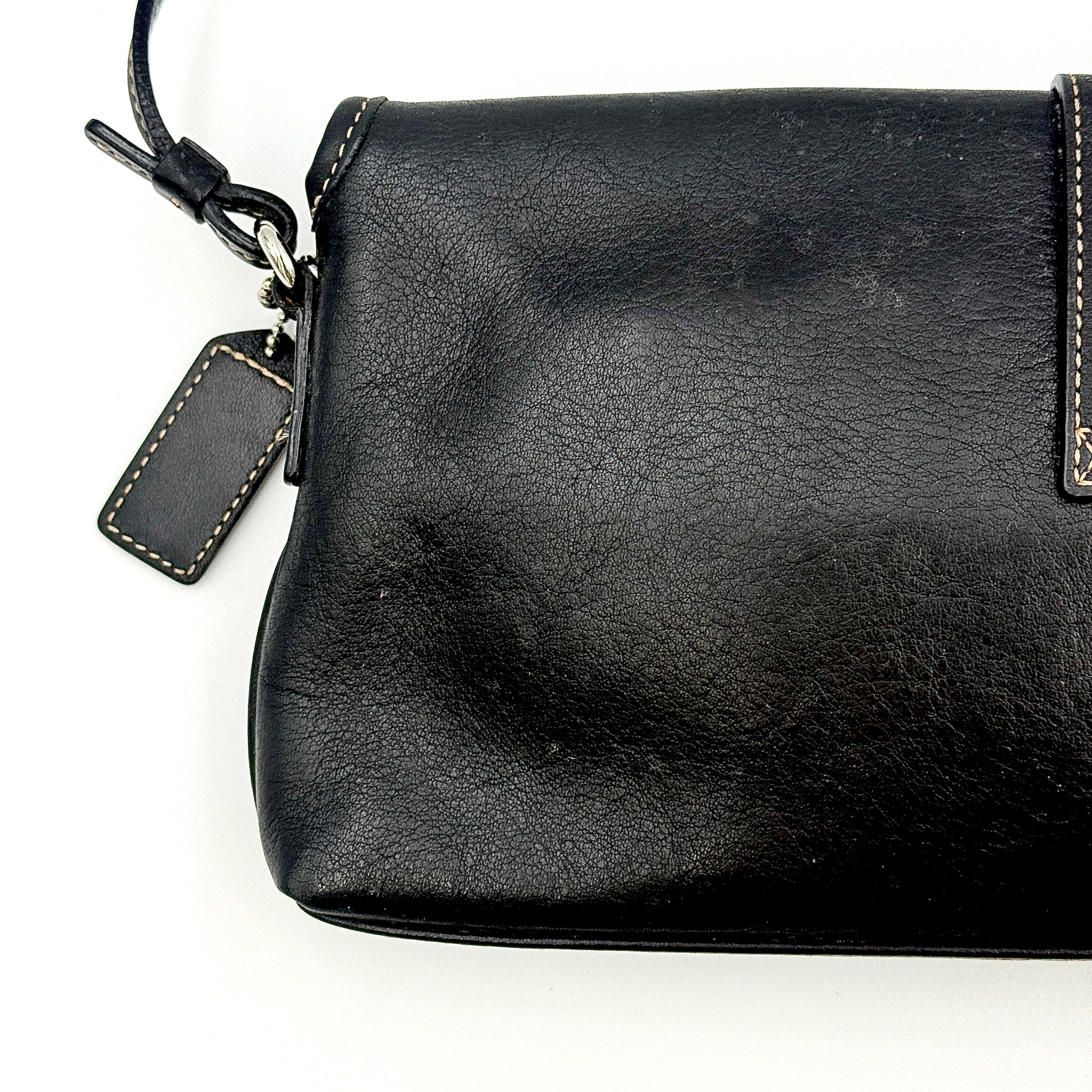Coach Y2K Demi Clip Baguette Shoulder Bag Black