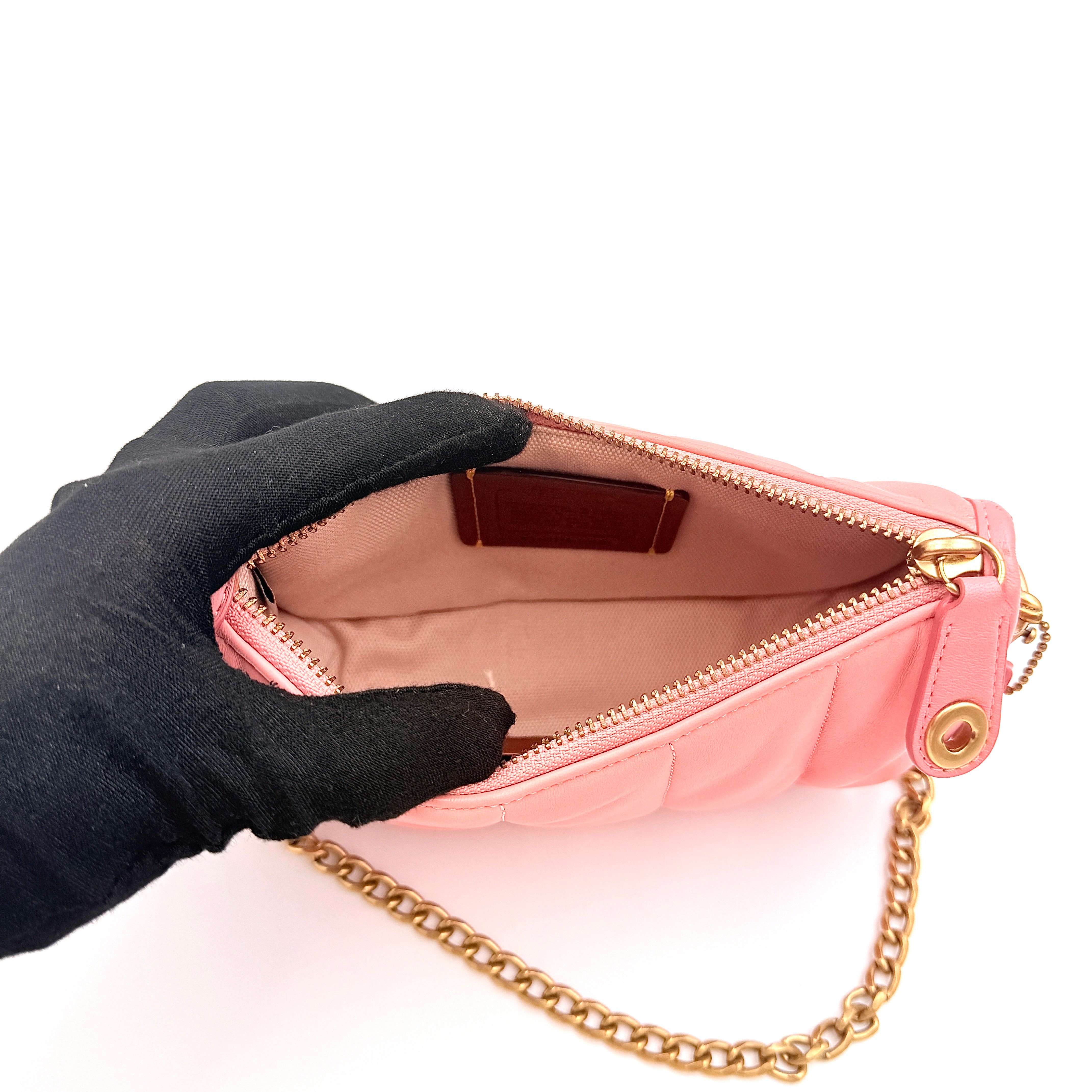 Coach Swinger 20 Quilted Shoulder Bag Pink