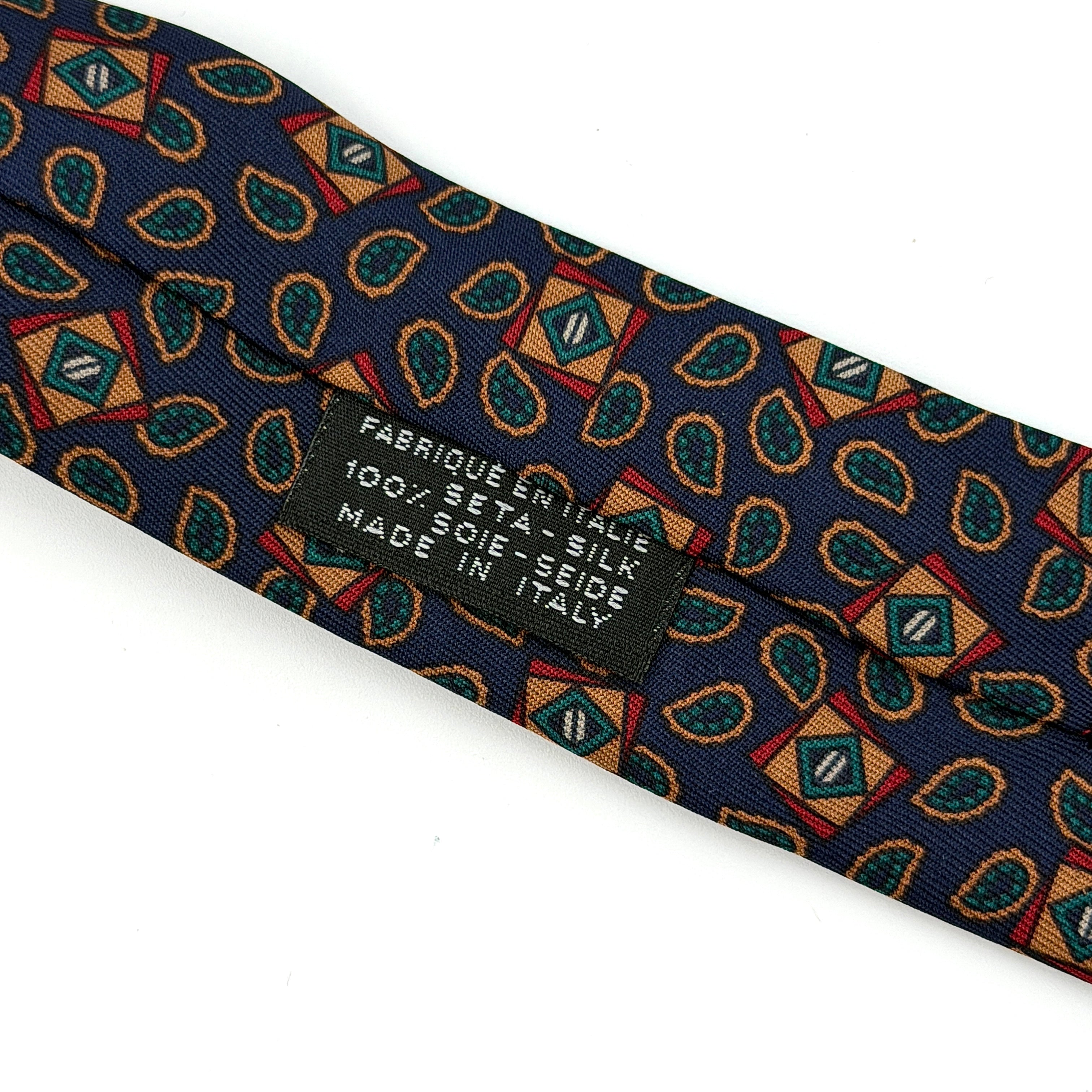 Chanel Patterned Print Silk Tie Multicolor