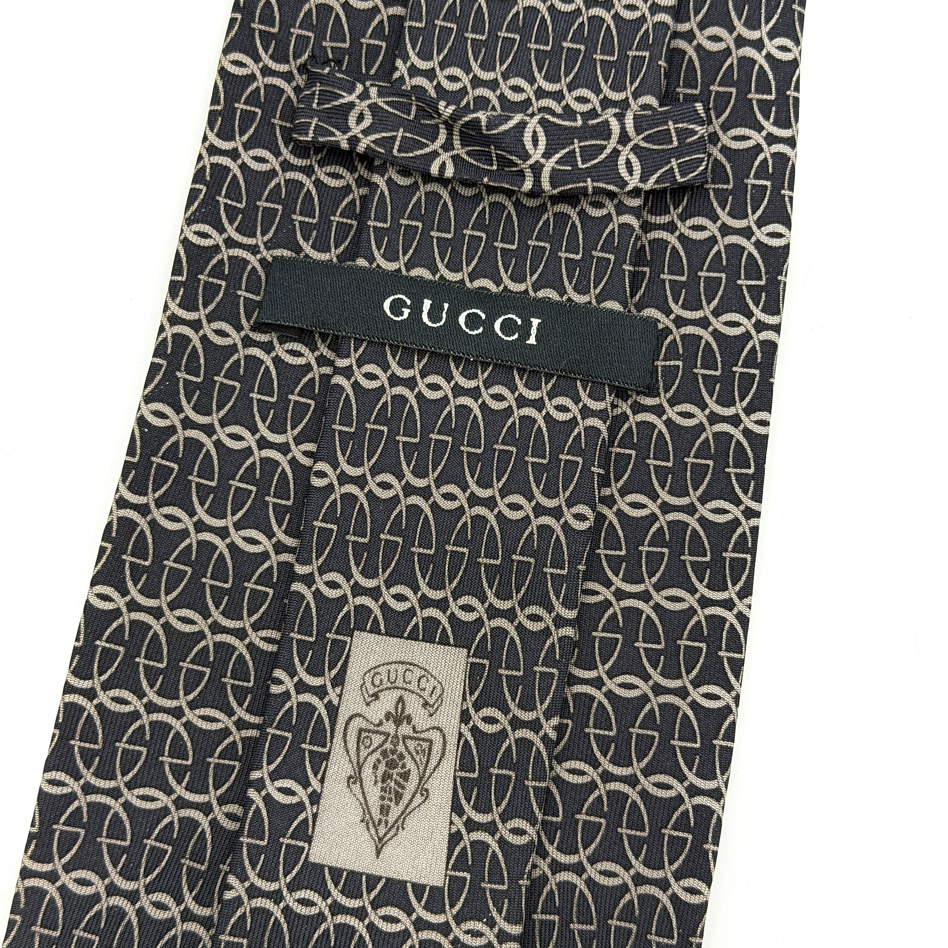 Gucci GG Monogram Silk Tie Black