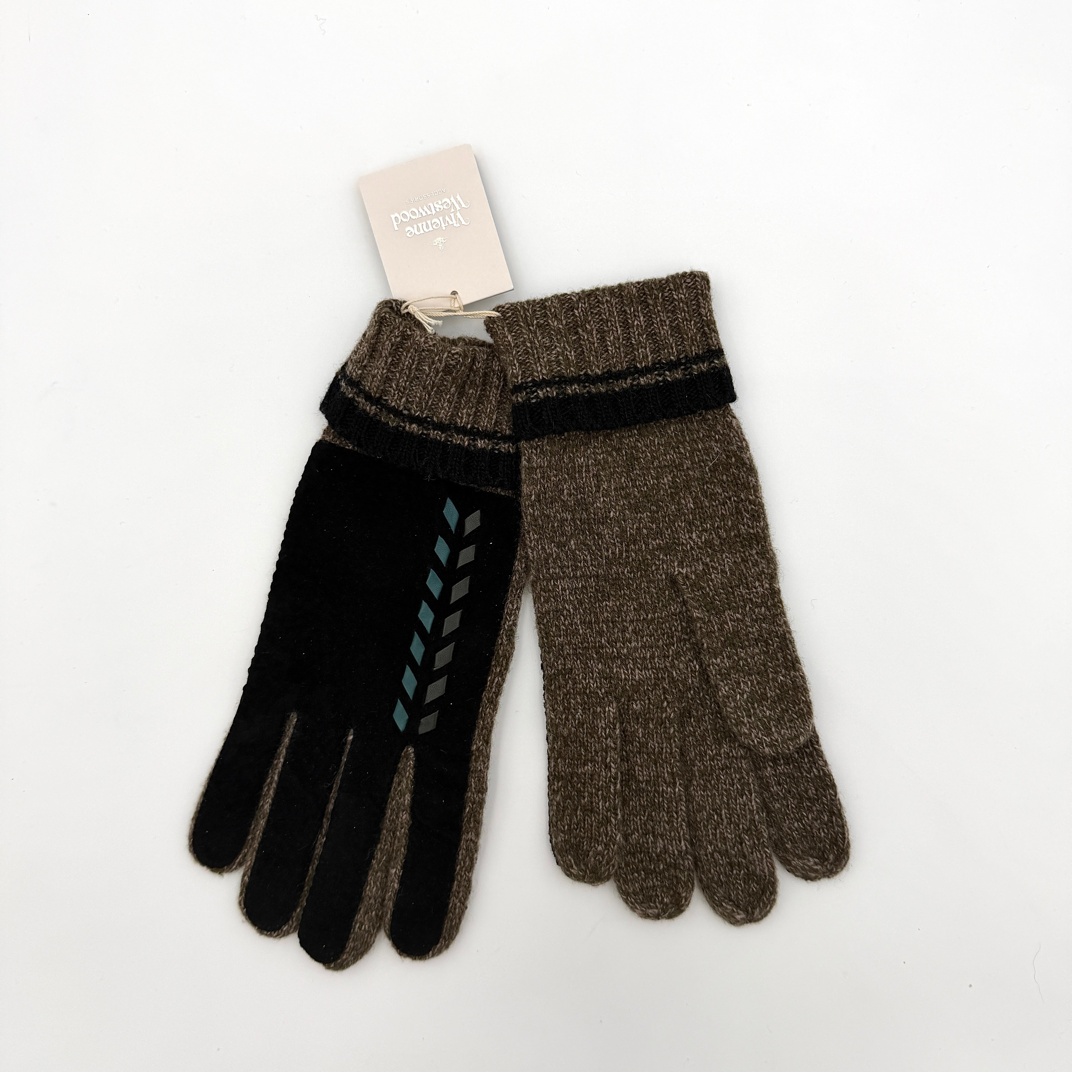 Vivienne Westwood Knitted Gloves Brown