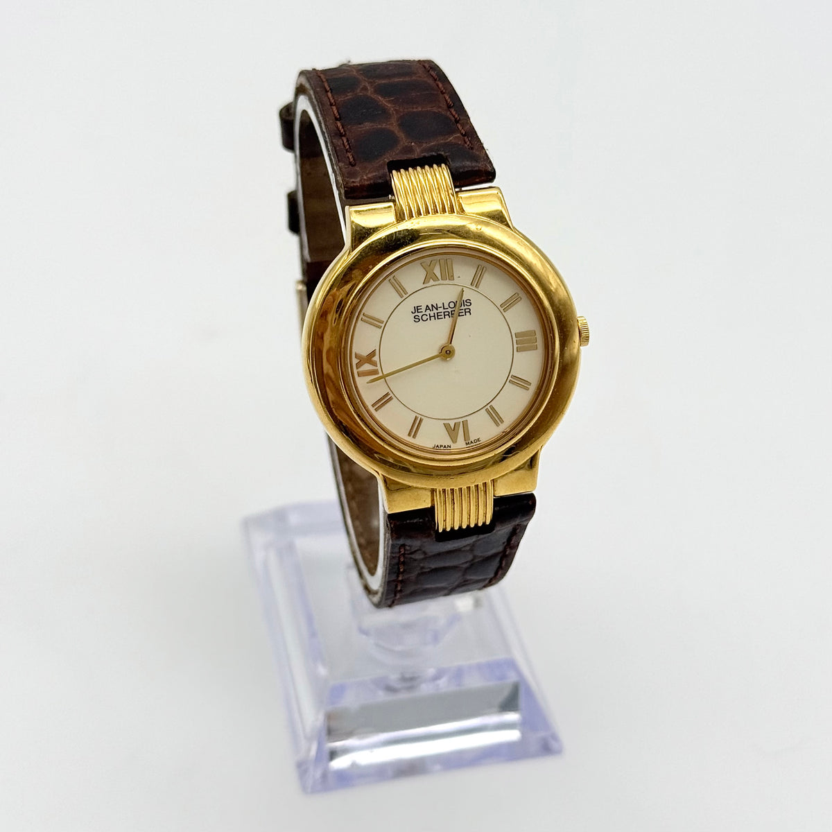 Jean Louis Scherrer Quartz Wristwatch Gold/Brown