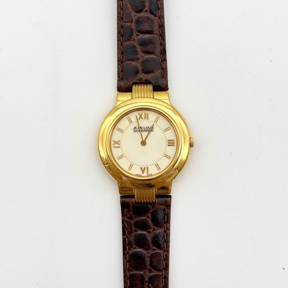 Jean Louis Scherrer Quartz Wristwatch Gold/Brown