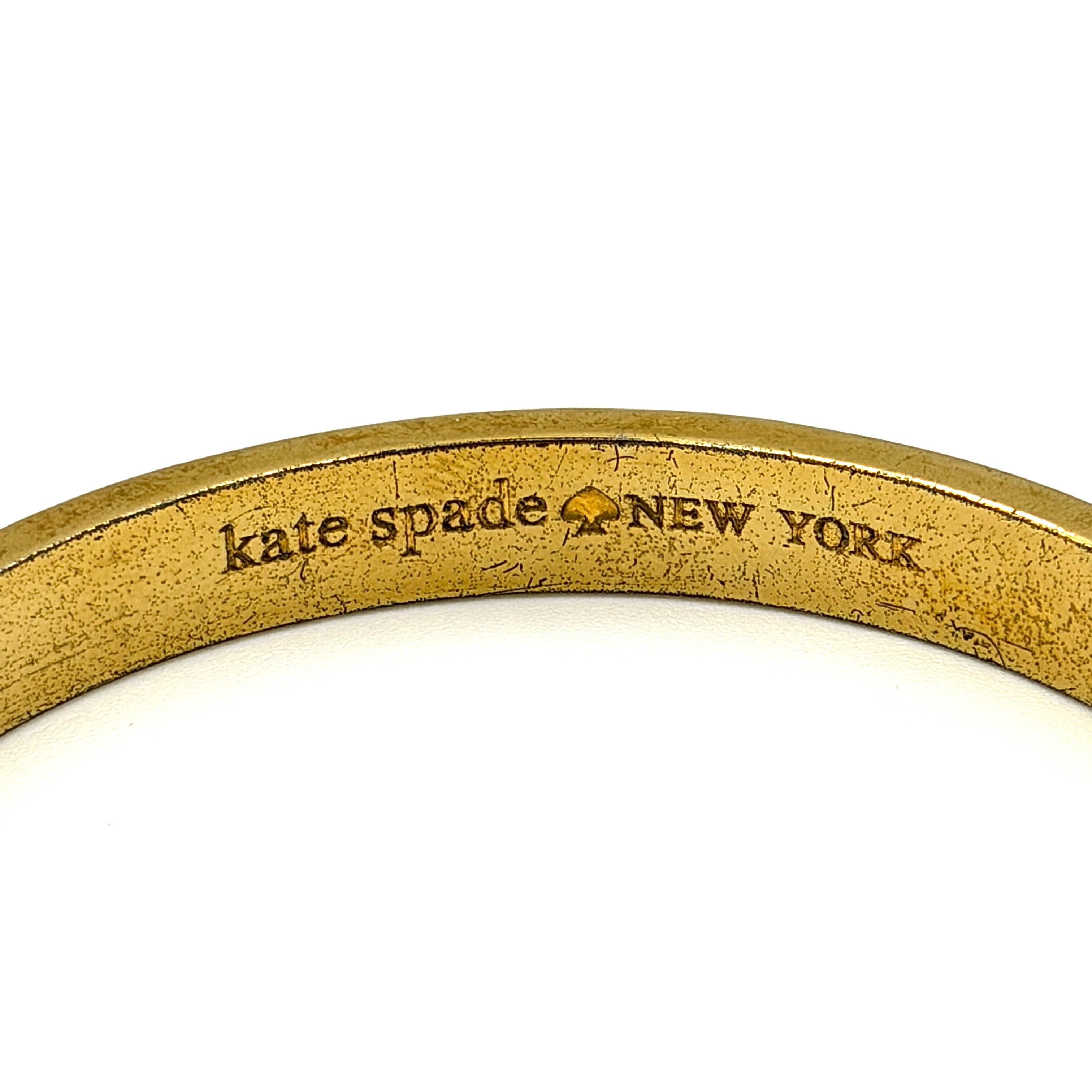 Kate Spade Spot the Spade Bangle Bracelet Black/Gold