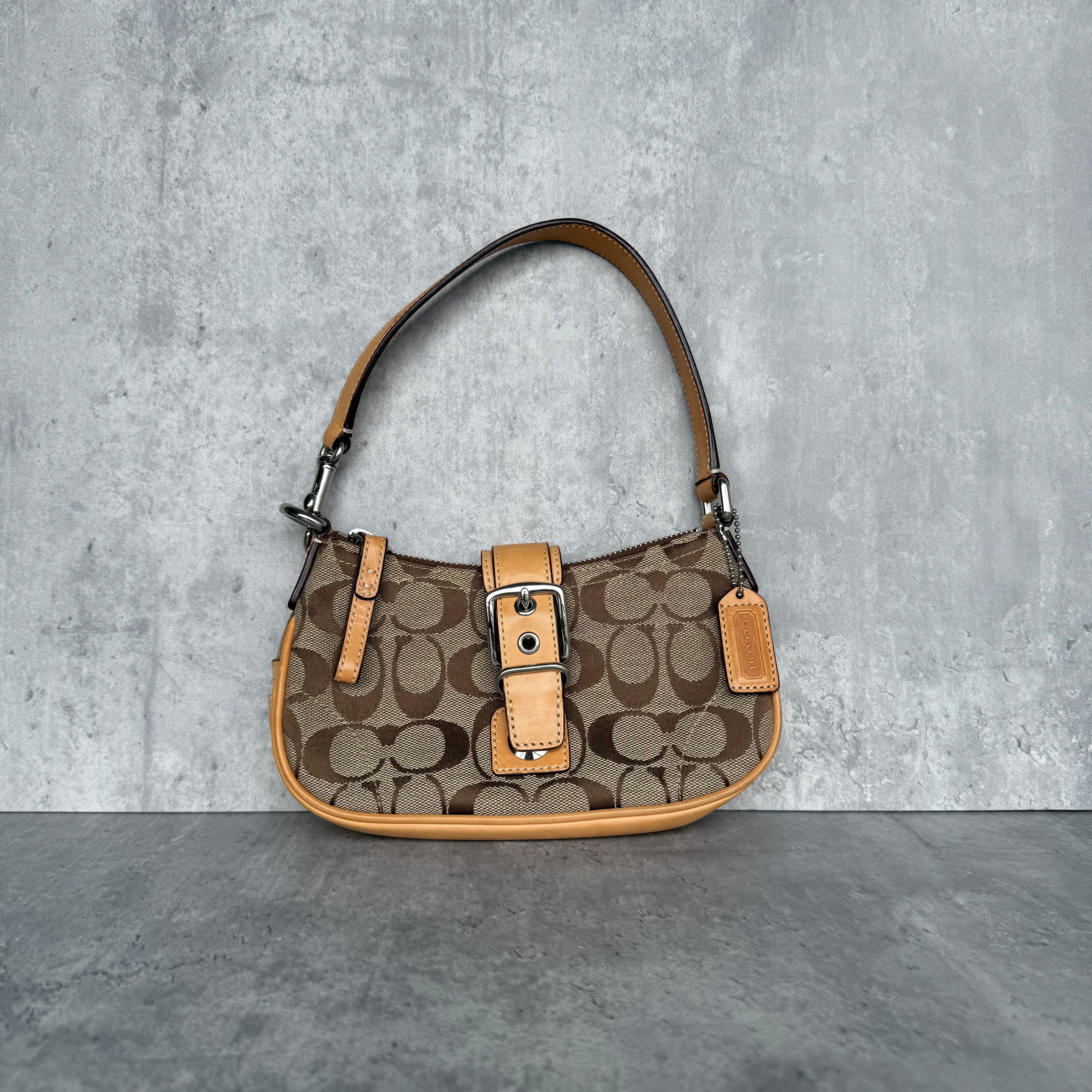 Coach Signature Tabby Shoulder Bag Beige