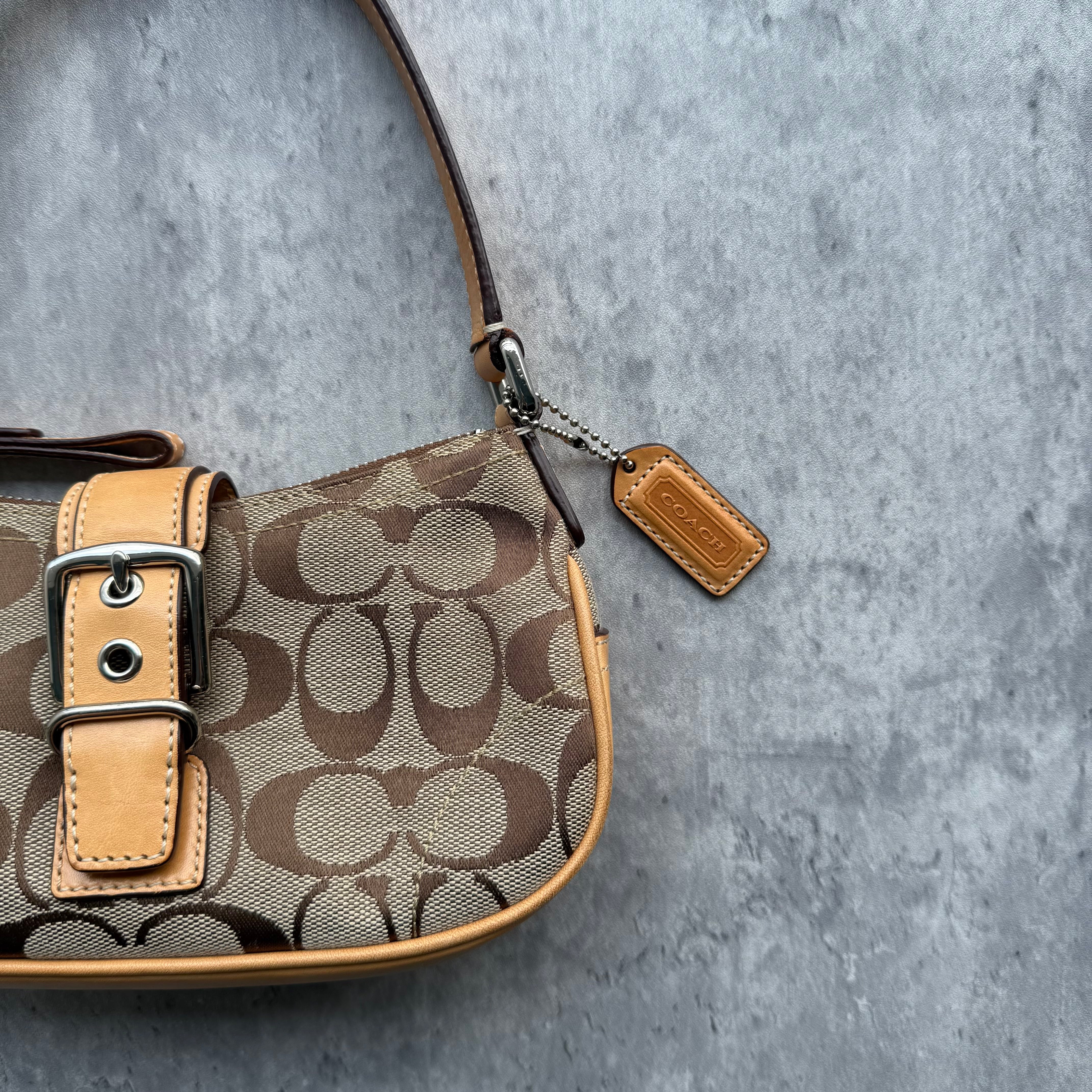 Coach Signature Tabby Shoulder Bag Beige