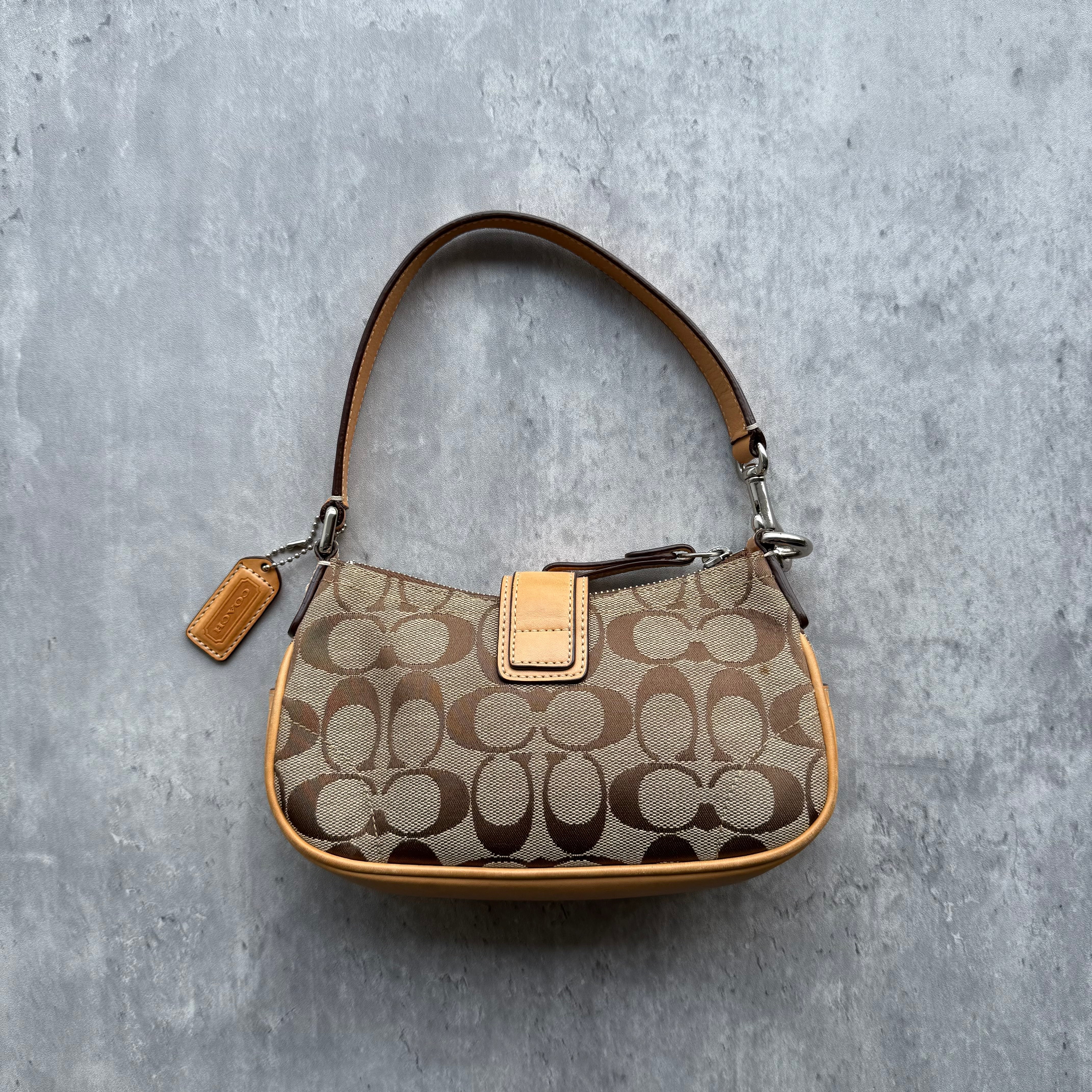 Coach Signature Tabby Shoulder Bag Beige