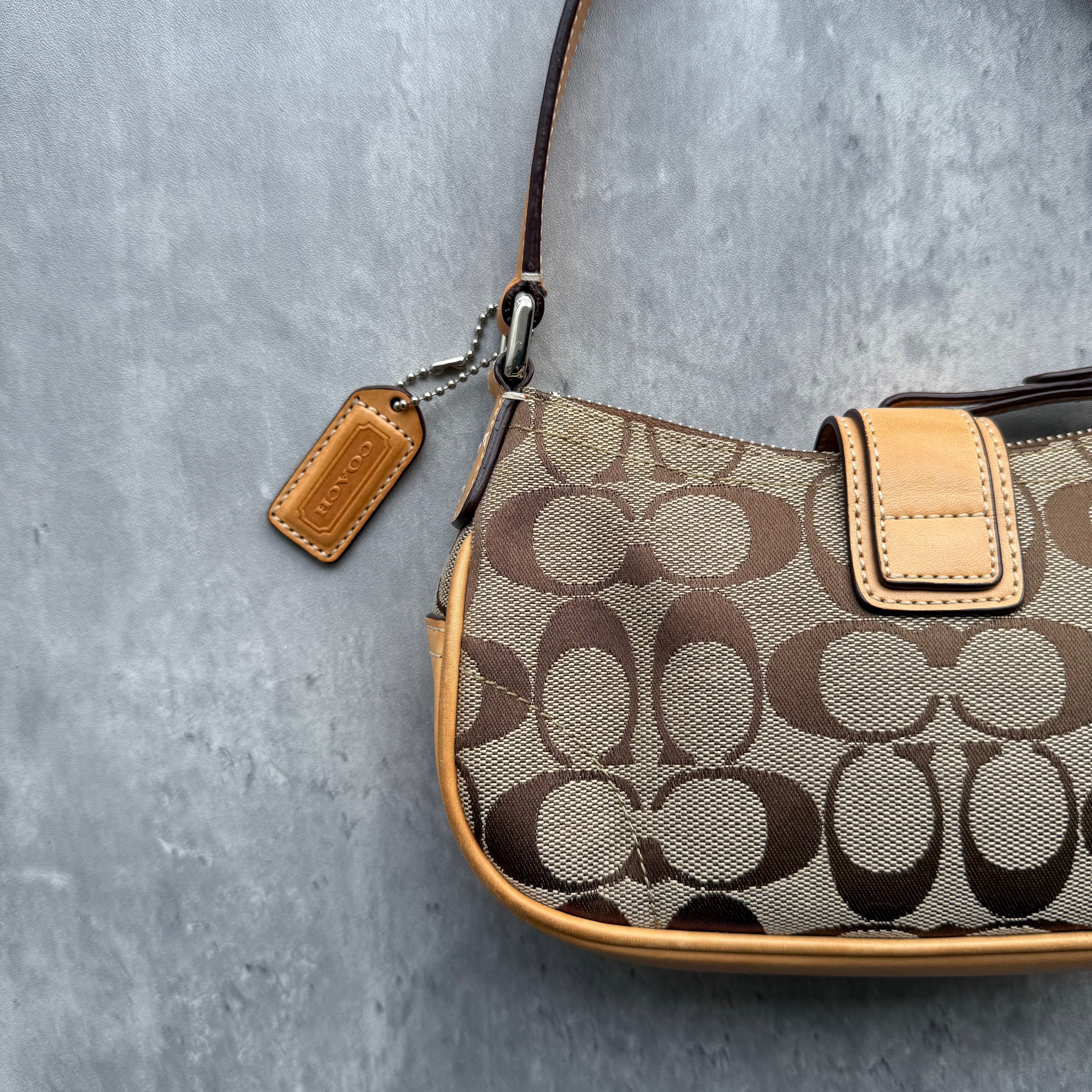 Coach Signature Tabby Shoulder Bag Beige