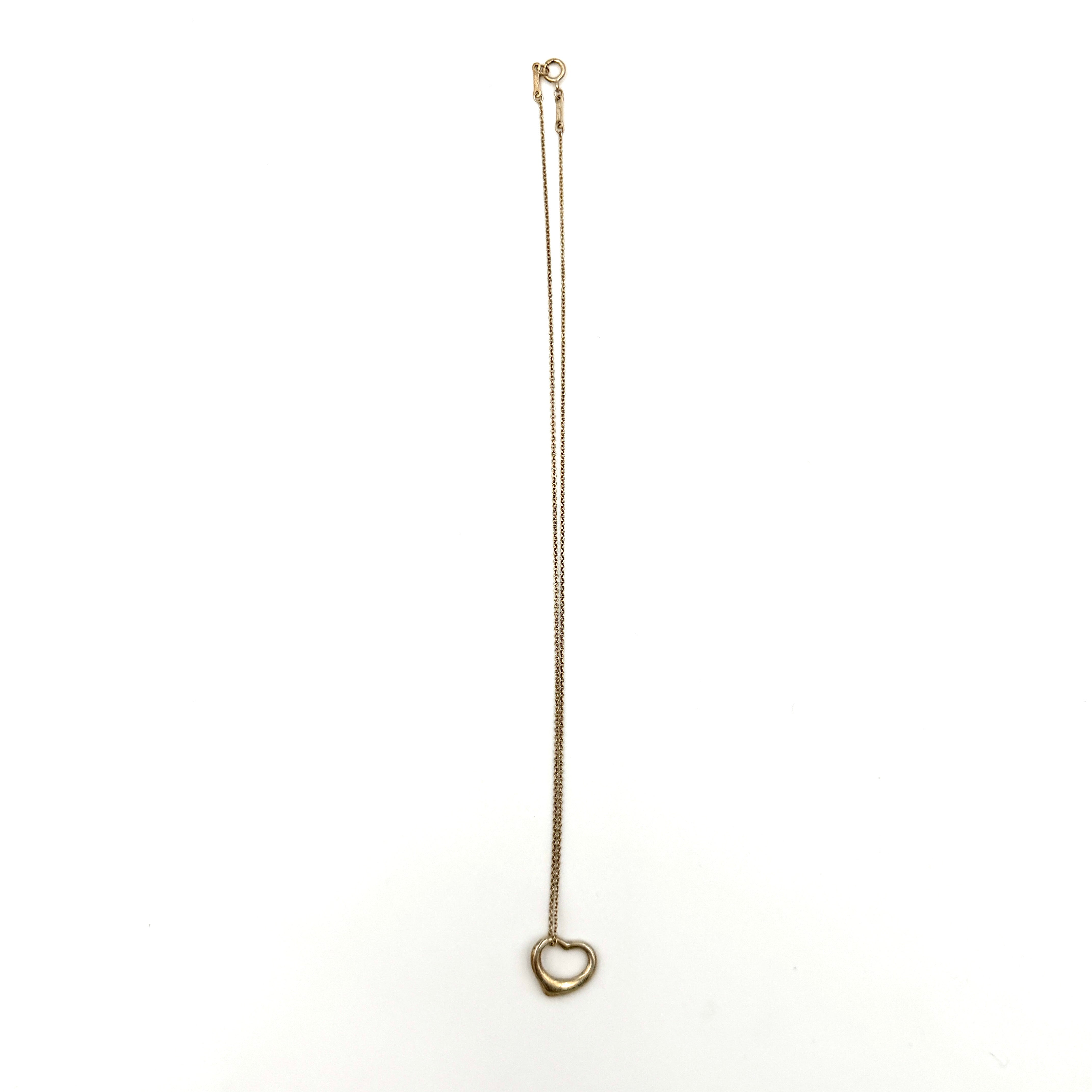 Tiffany & Co. Elsa Peretti Open Heart Necklace Gold