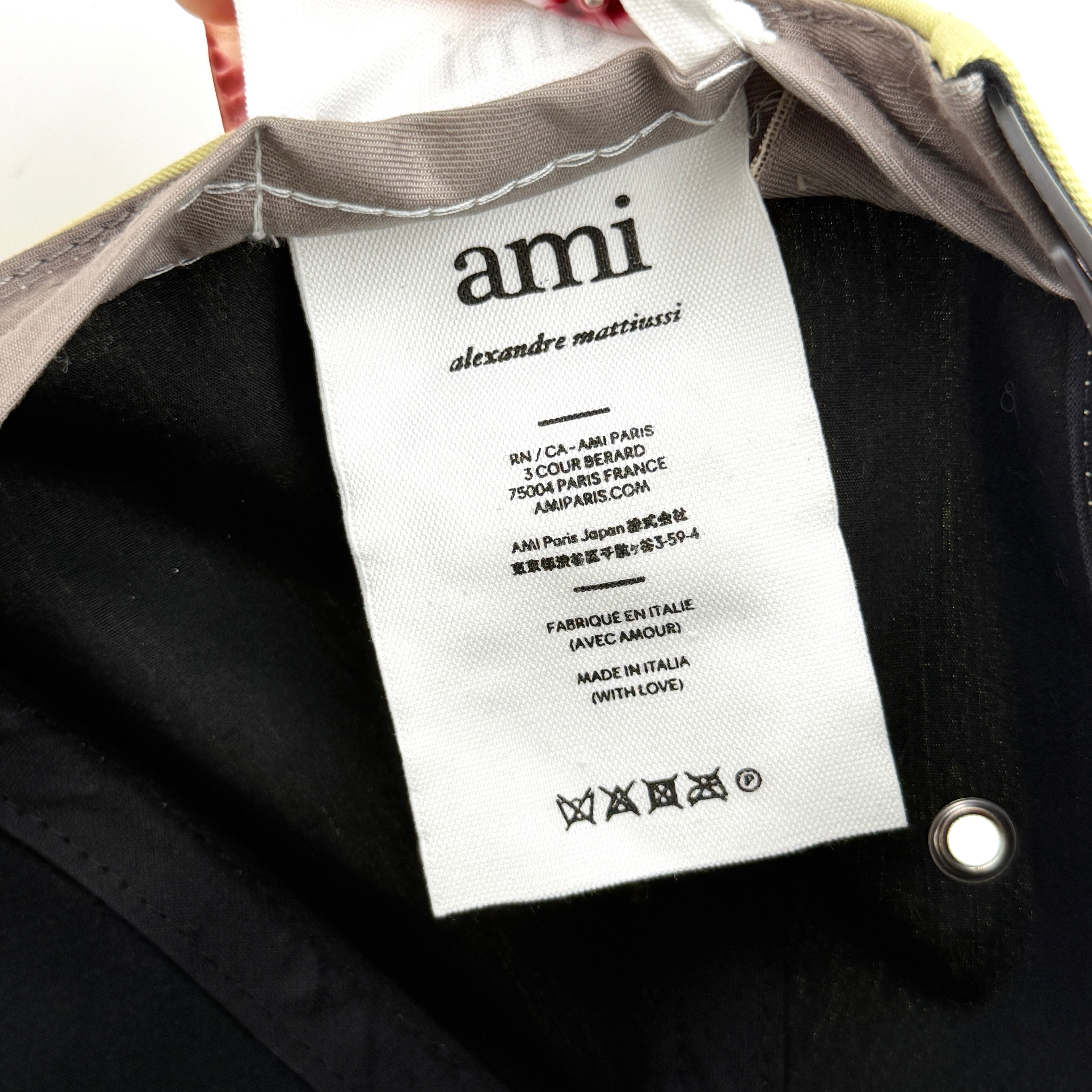 Ami Paris Ami de Coeur Baseball Cap Yellow