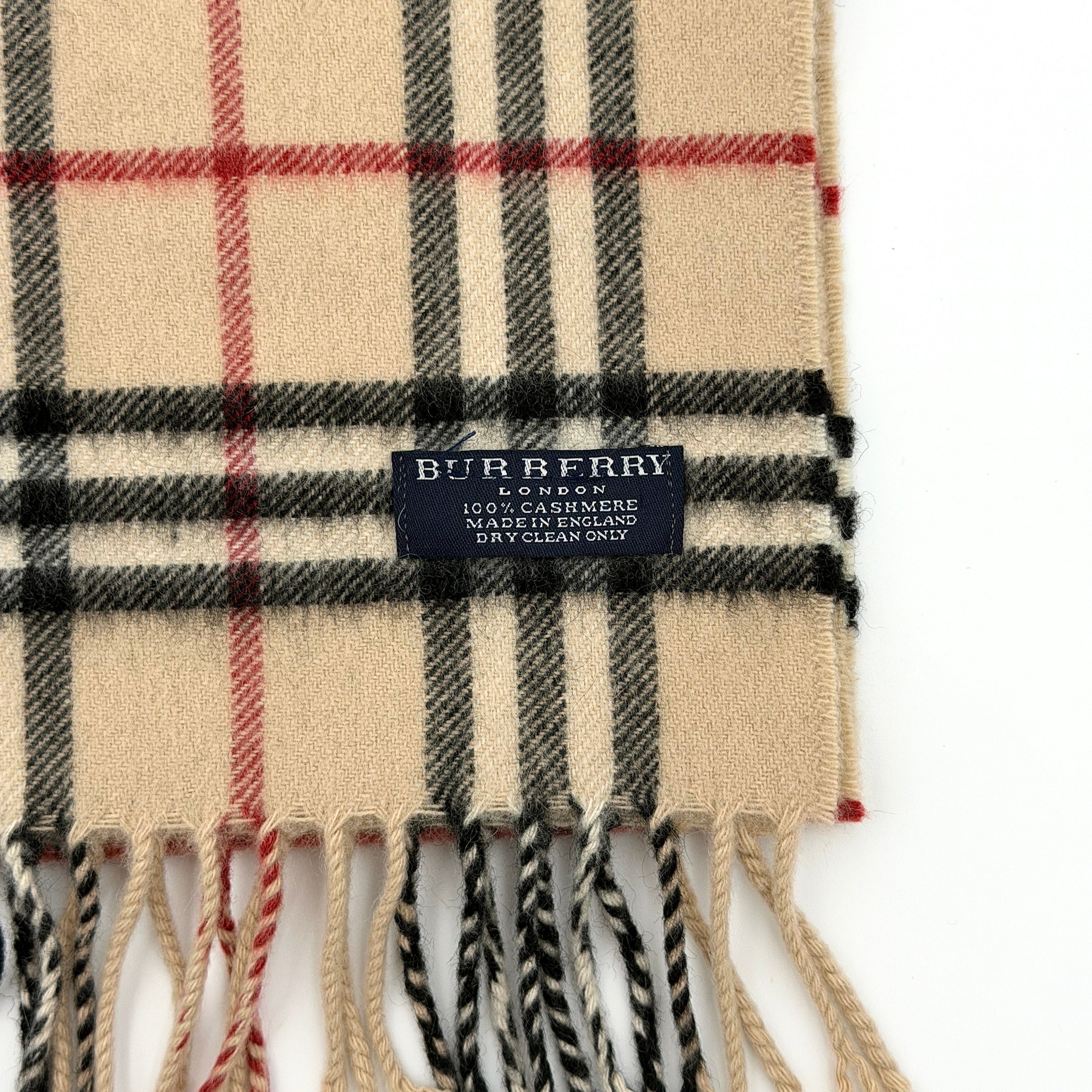 Burberry Nova Check Cashmere Scarf Beige