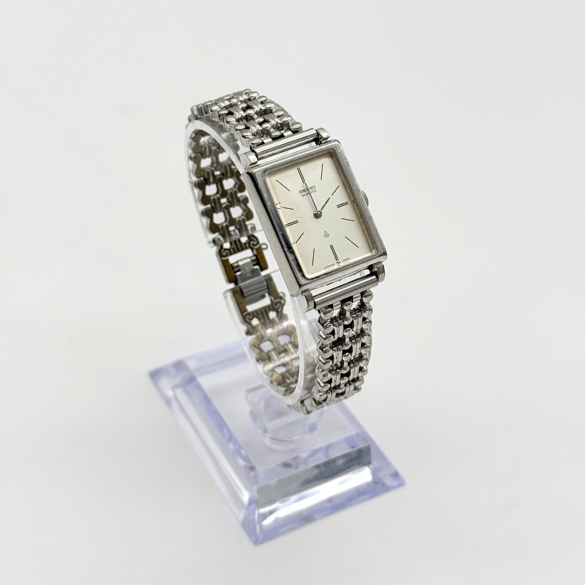 Seiko Quartz Rectangular 16-5920 Watch Silver