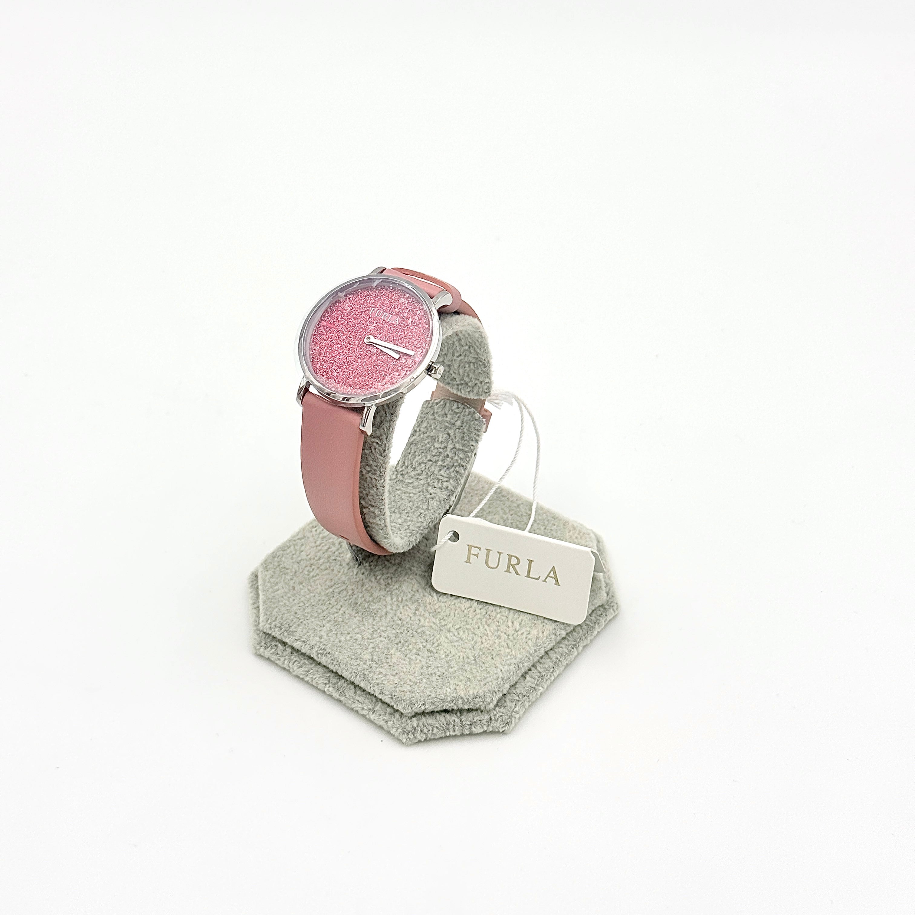 Furla Giada Sparkle Glitter Watch Pink