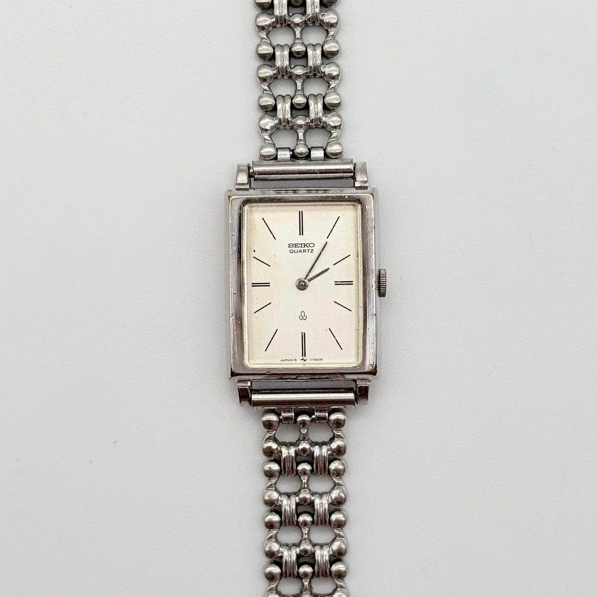 Seiko Quartz Rectangular 16-5920 Watch Silver