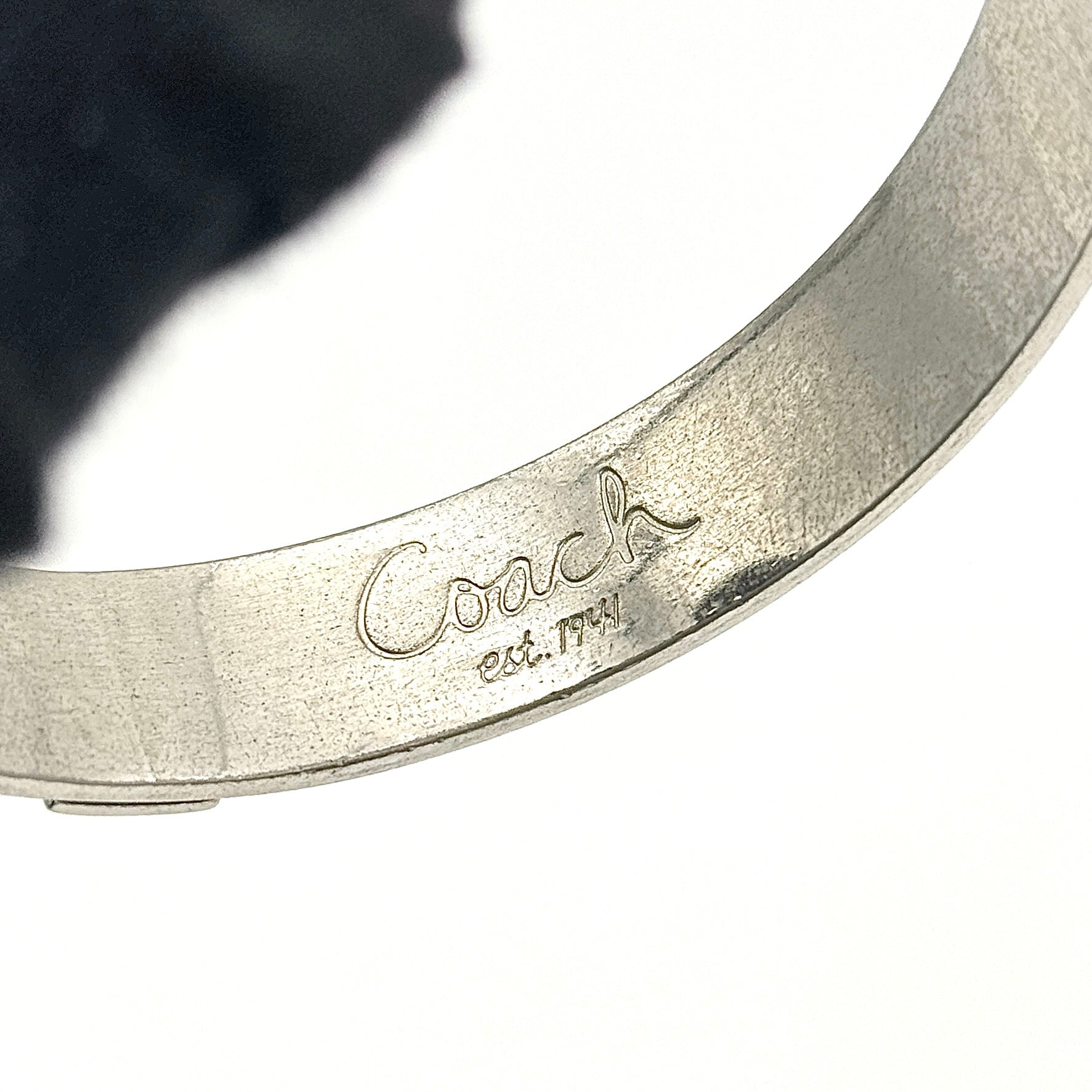 Coach Signature Logo Enamel Bangle White/Ivory