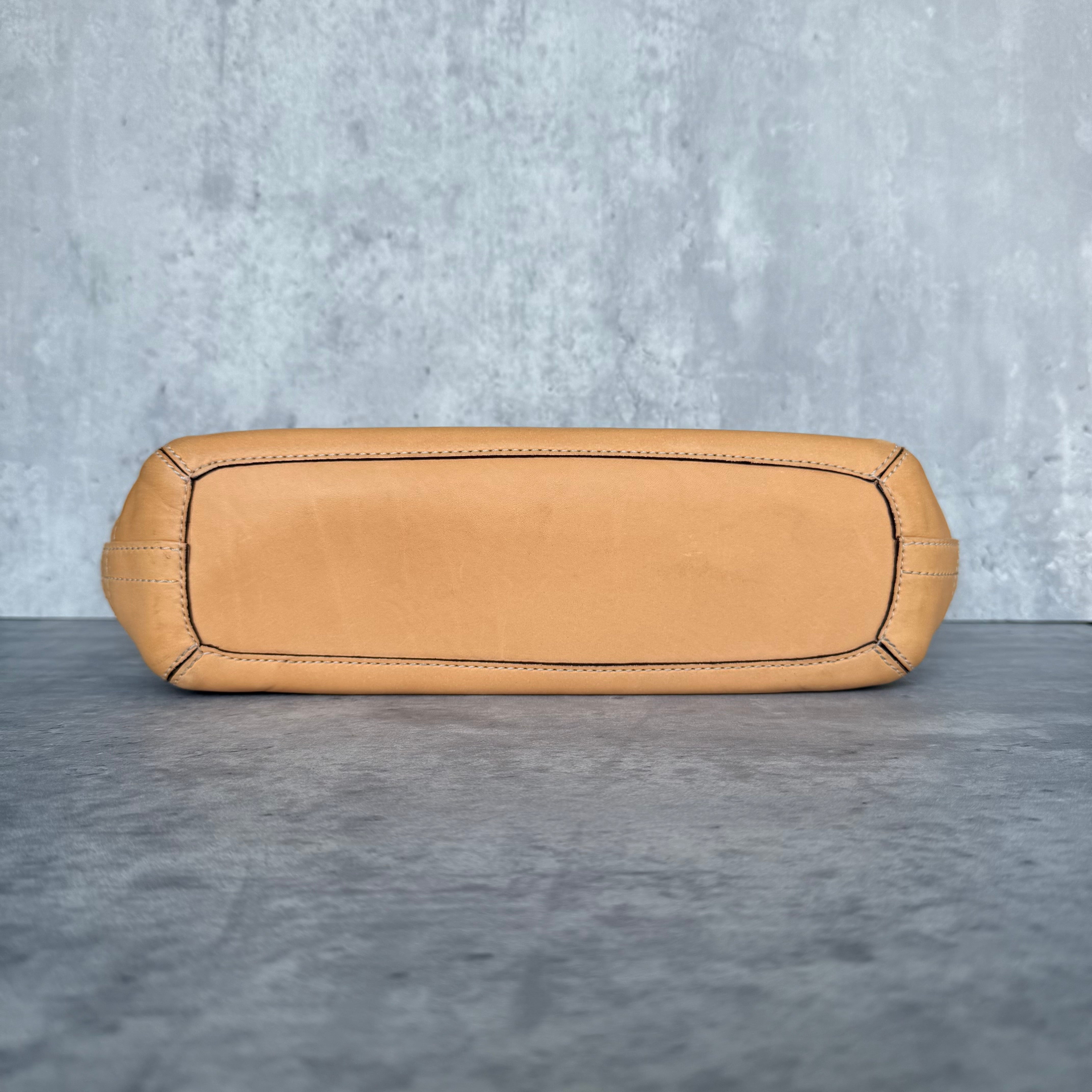 Coach Signature East West Shoulder Bag Beige