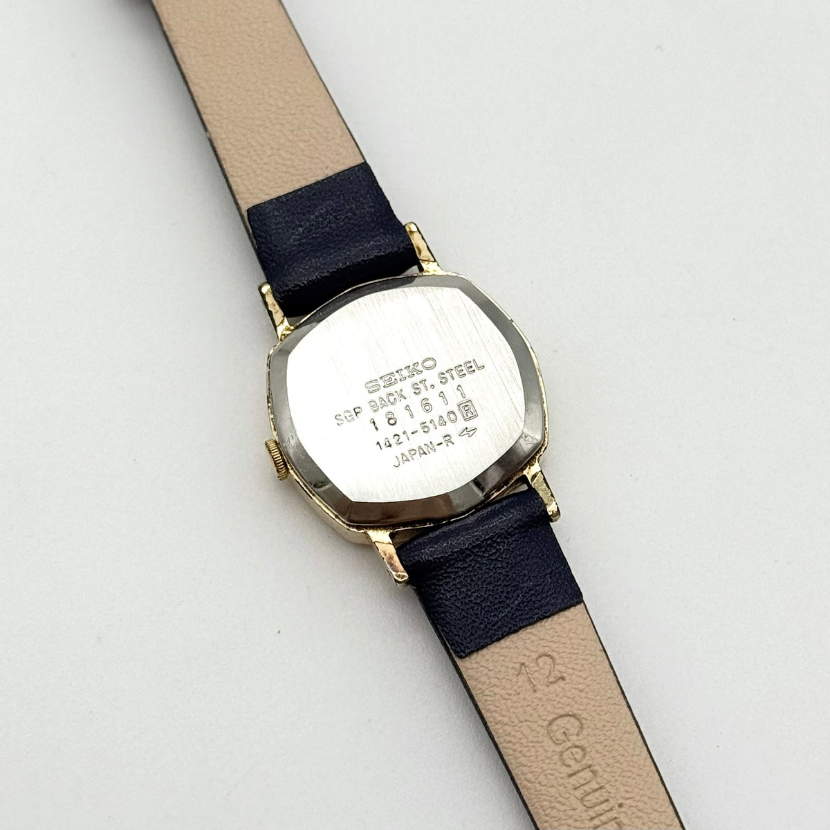 Seiko Socie Black Dial Quartz 1421-5140 Watch Gold