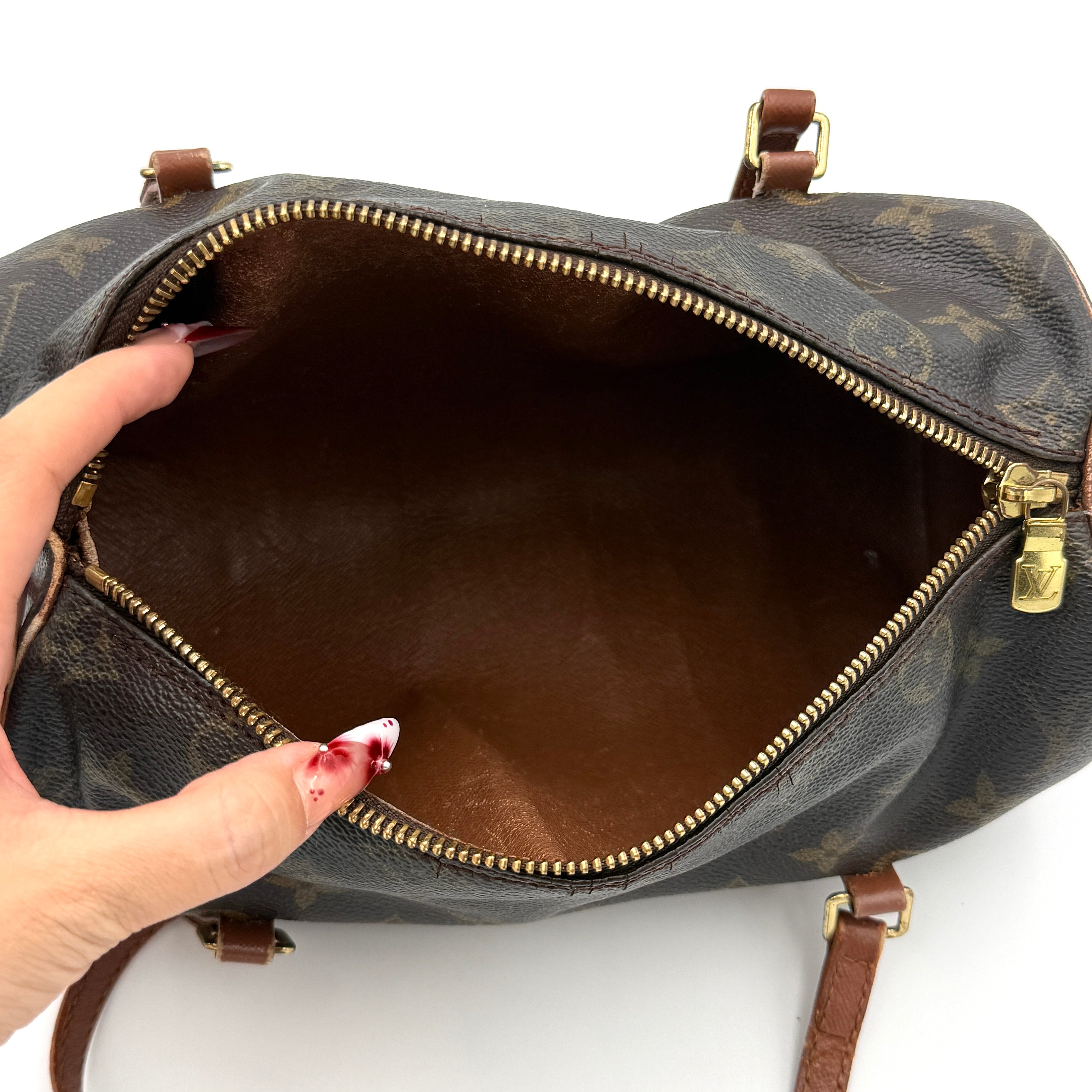 Louis Vuitton Monogram Papillon 26 Handbag Brown