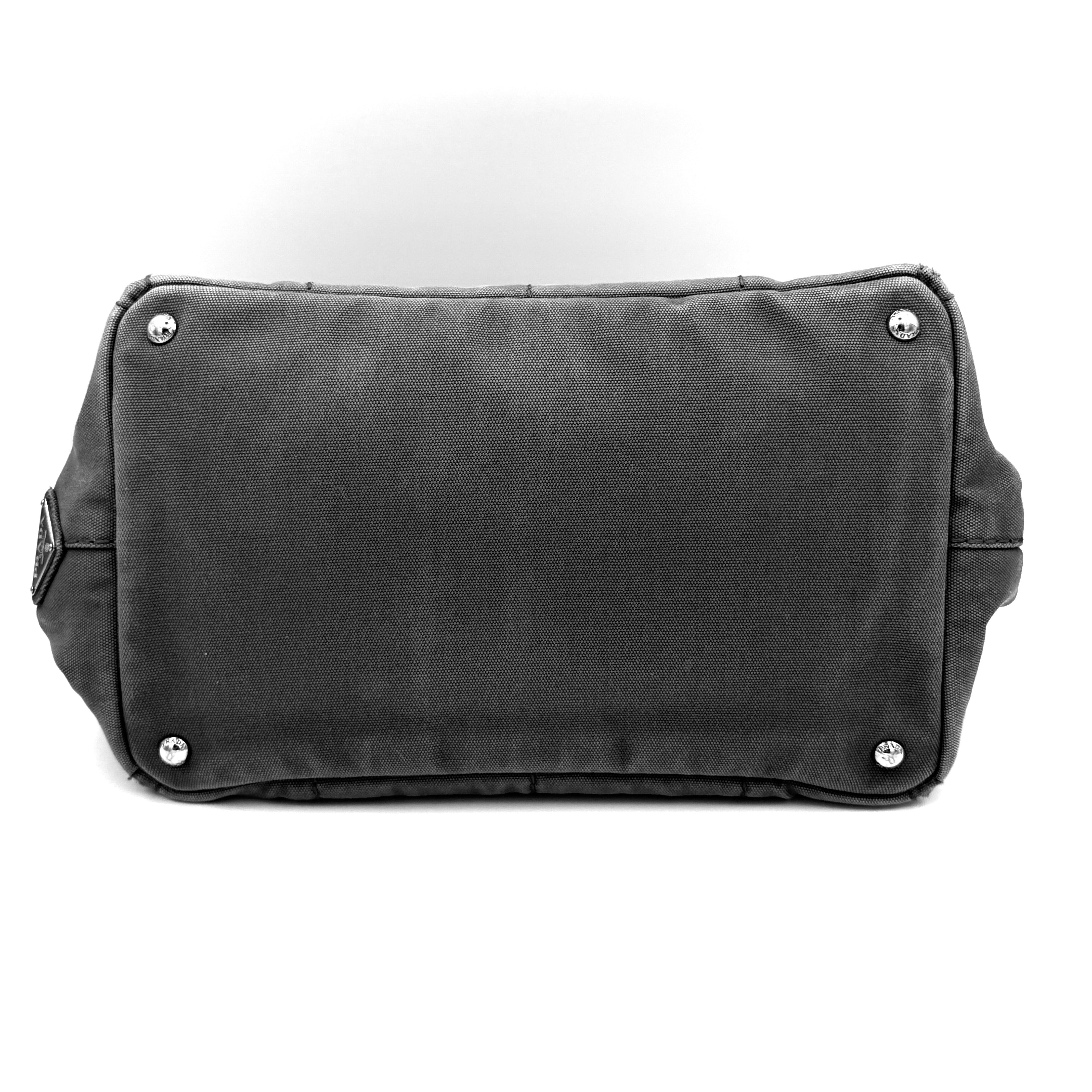 Prada 2Way Canapa Tote Bag Grey